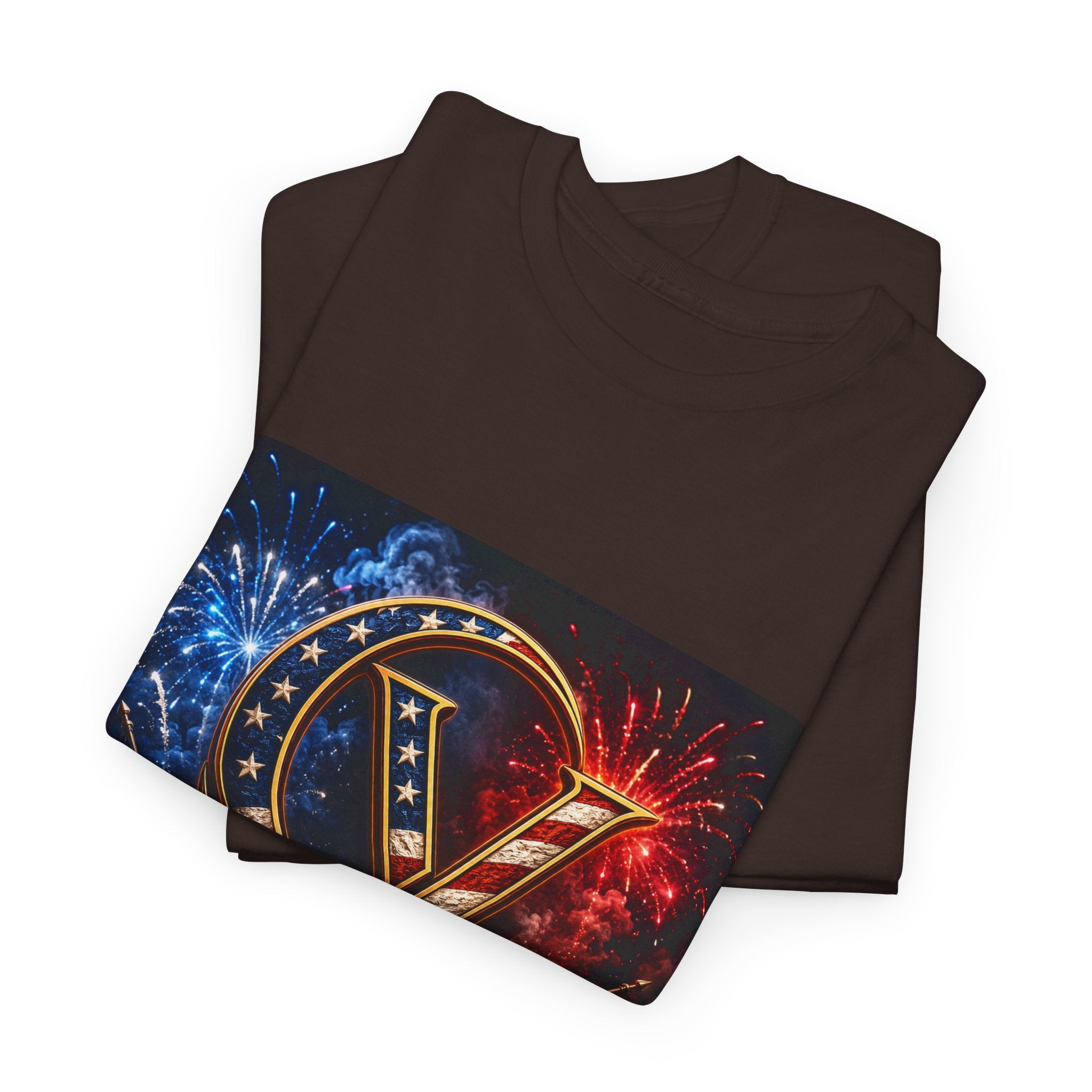 Cigarverse Logo Tee — Patriotic Gold & Flag Emblem Cotton T‑Shirt
