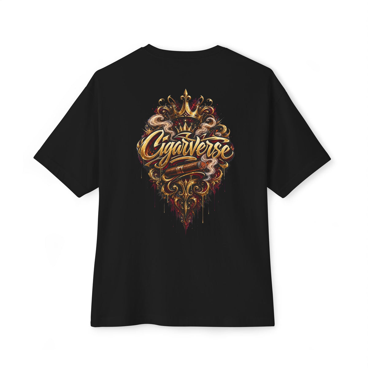 PREMIUM CIGARVERSE Logo Tee — Black Boxy Graphic T‑Shirt