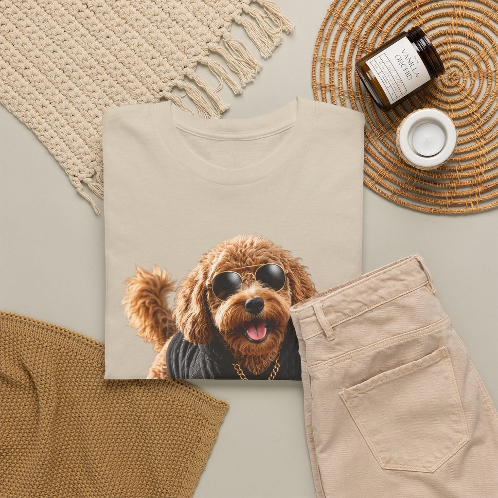 Cute Doodle Dog Photo T-Shirt — Playful Puppy Portrait Tee