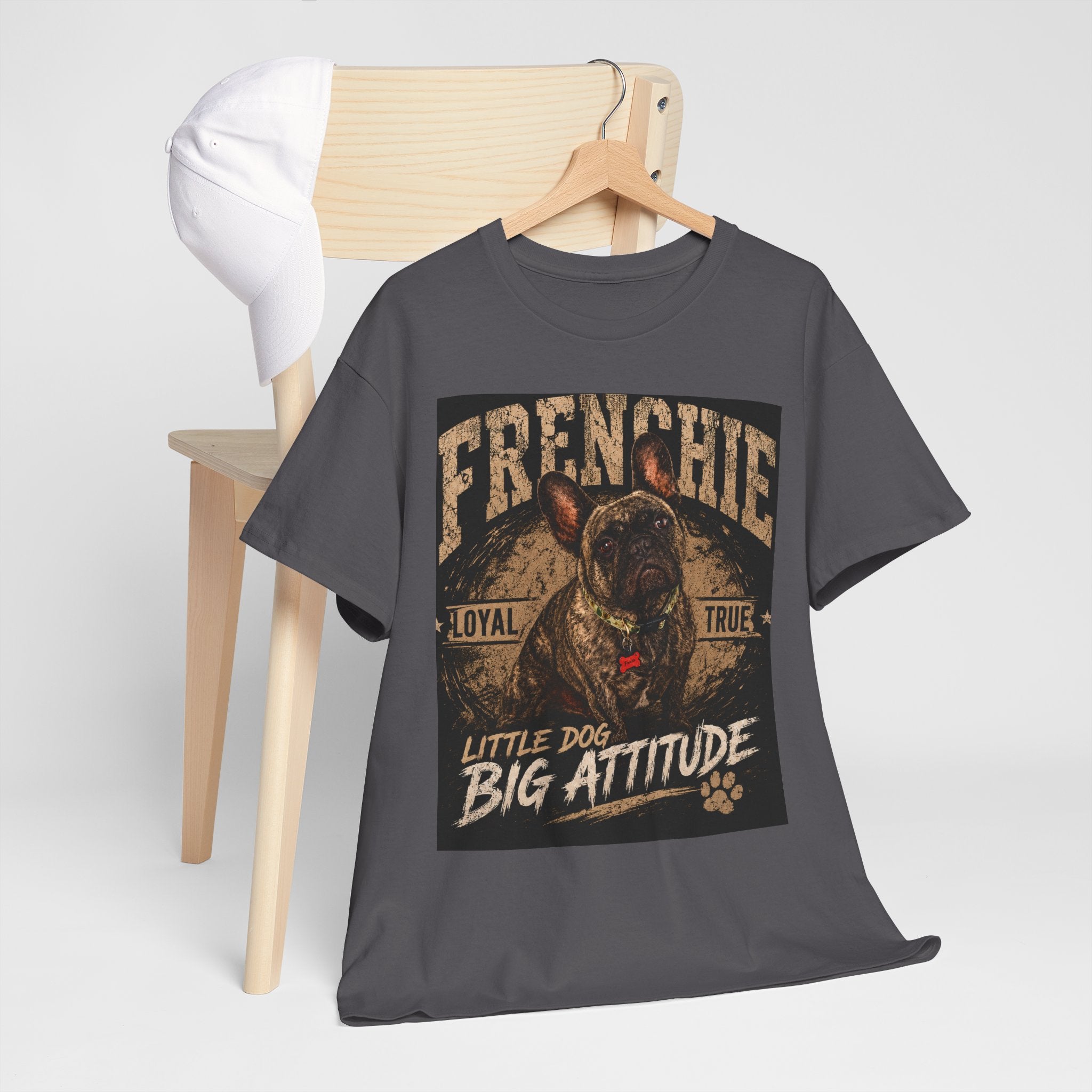 Frenchie Dog T-Shirt - “Little Dog Big Attitude” Retro Graphic Tee