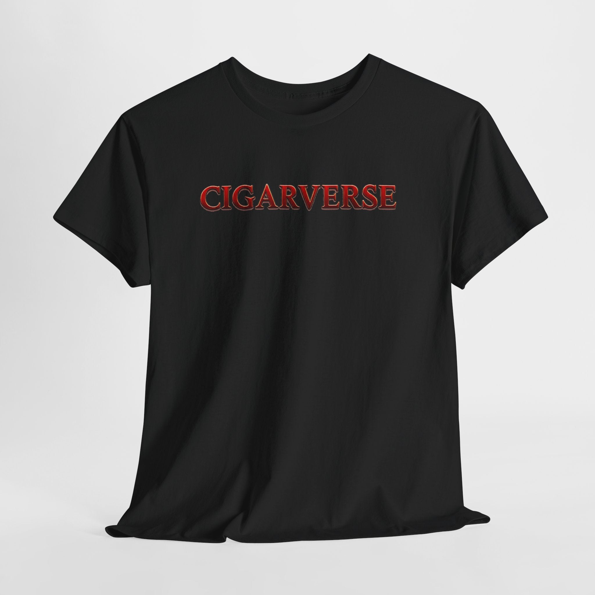 Cigarverse Logo Tee — Vintage Red Embossed Graphic T-Shirt
