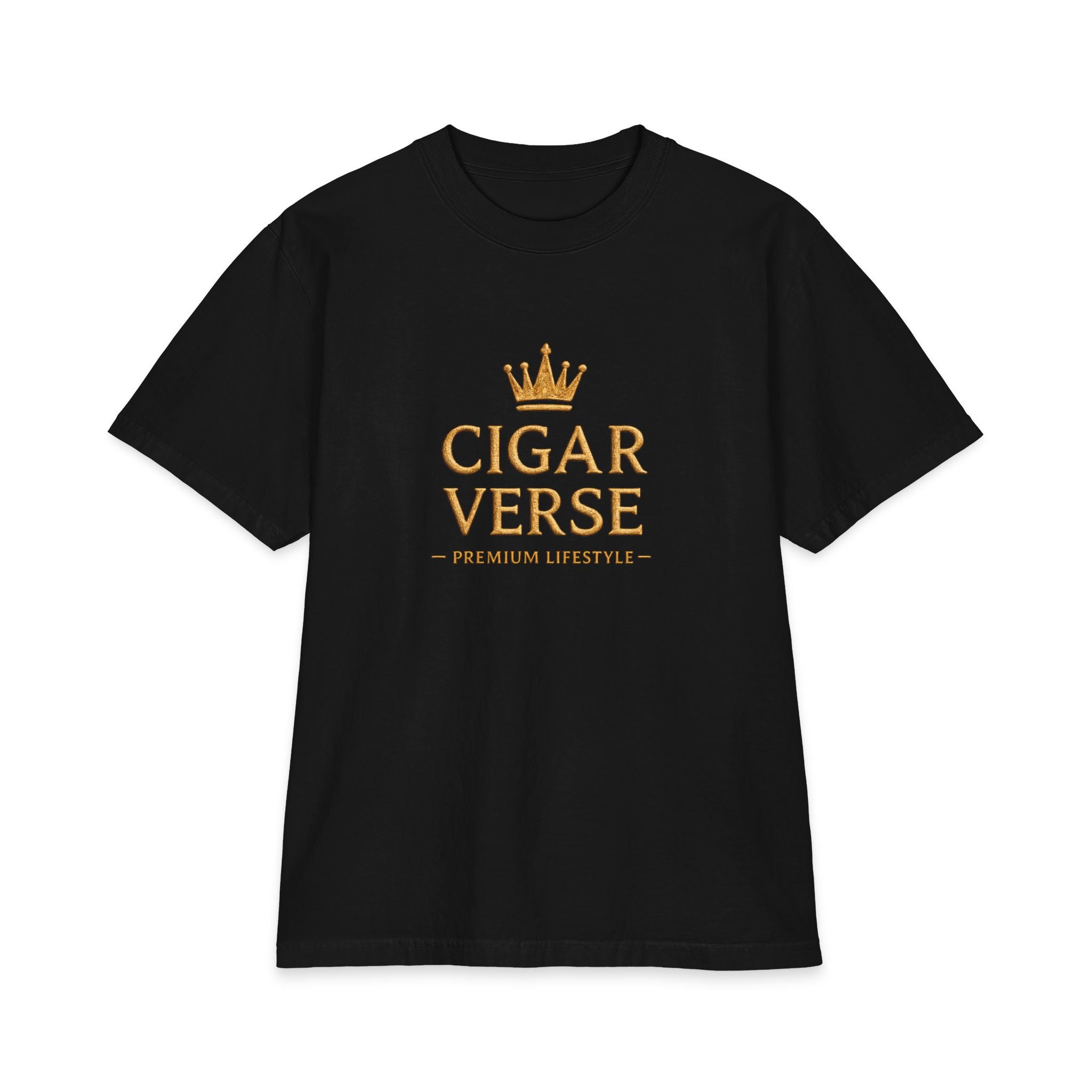 Premium Max Heavyweight Cigar Verse T‑Shirt — Premium Lifestyle Tee with Crown Logo