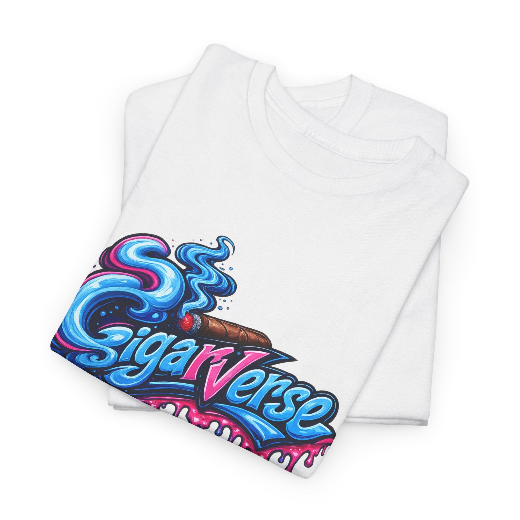 Cigarverse Drip Logo Tee — Retro Vaporwave Graphic T-Shirt
