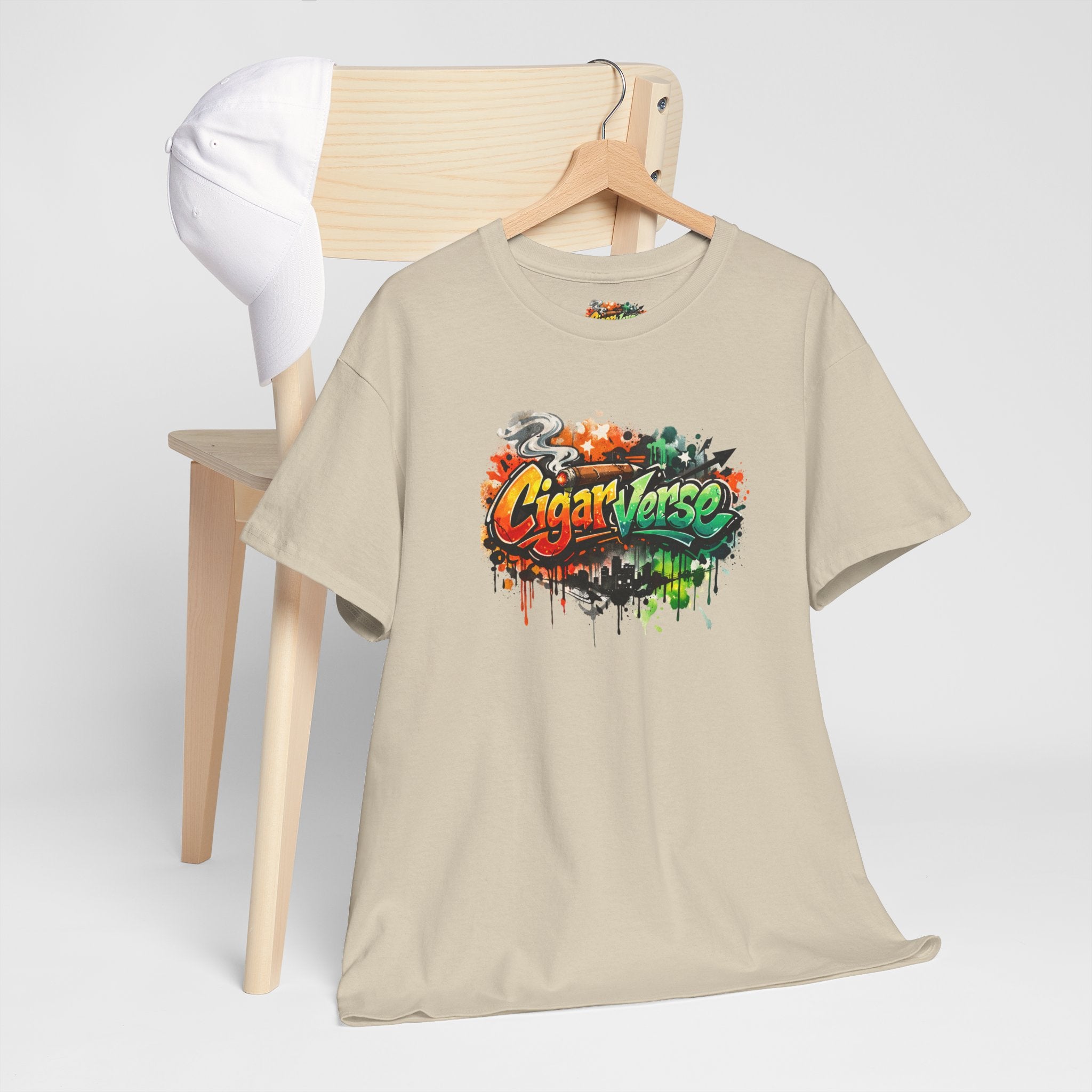 CigarVerse Graffiti Tee - Colorful Art Logo T-Shirt