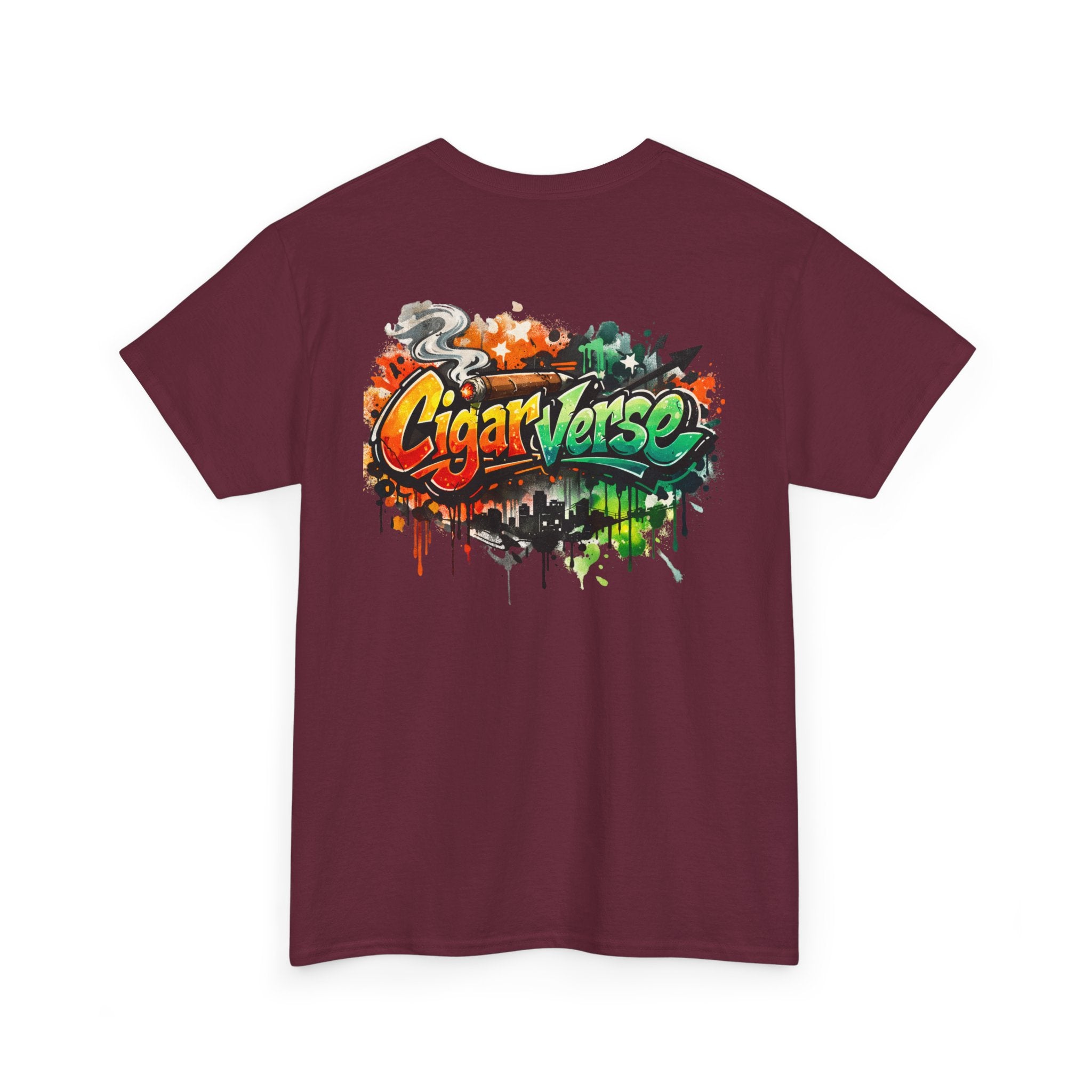Graphic Tee — 'CigarVerse' Colorful Graffiti Logo T-Shirt
