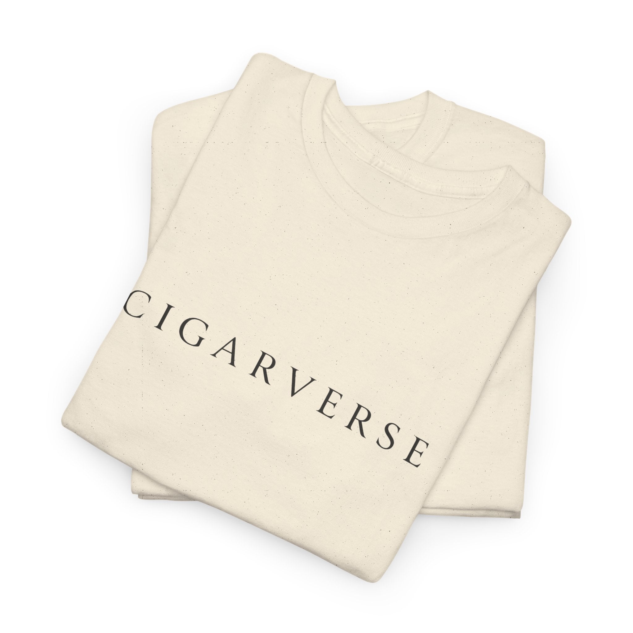 Cigarverse Logo Tee — Minimalist Natural Cotton T-Shirt for Cigar Enthusiasts