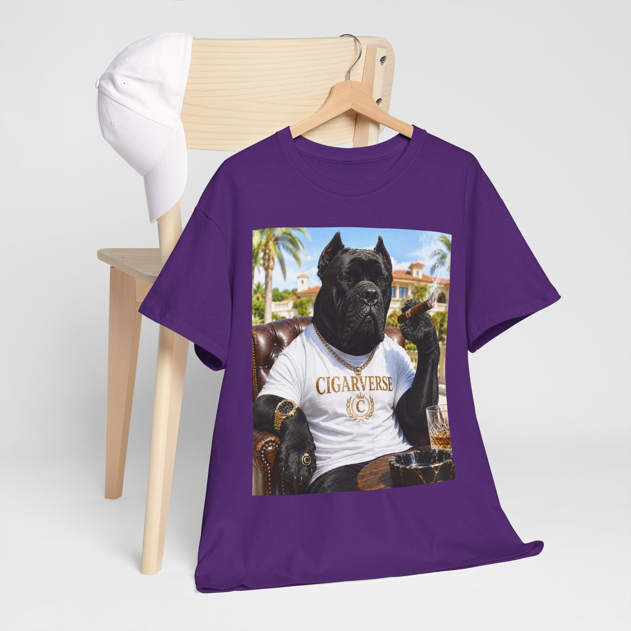 Cigarverse Graphic Tee — Vintage Smoker Dog Artwork