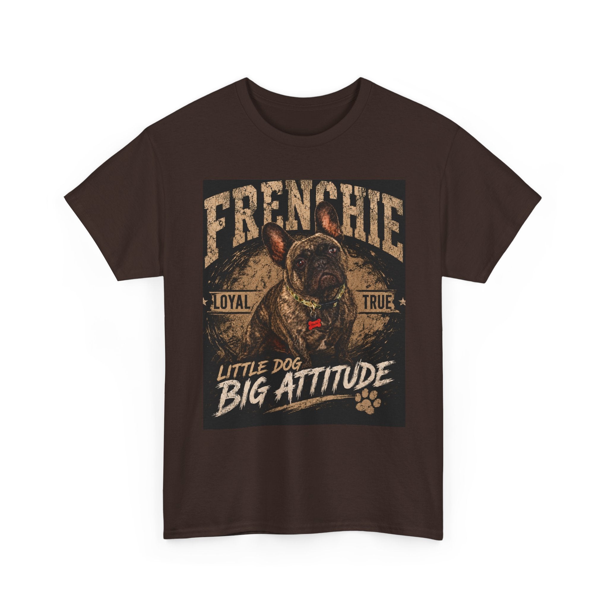Frenchie Dog T-Shirt - “Little Dog Big Attitude” Retro Graphic Tee