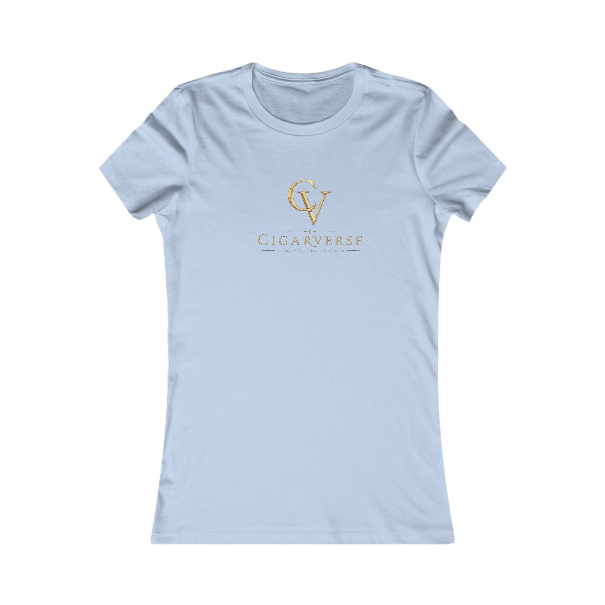 Women's CIGARVERSE Gold CV Logo Tee