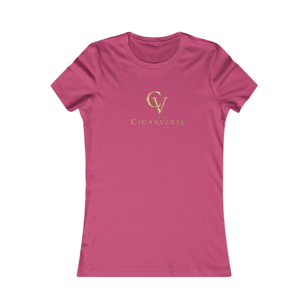 Women's CIGARVERSE Gold CV Logo Tee