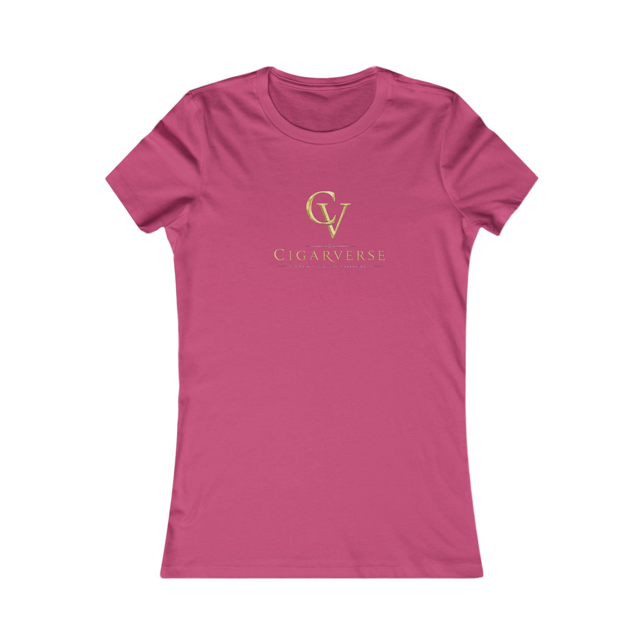 Women's CIGARVERSE Gold CV Logo Tee