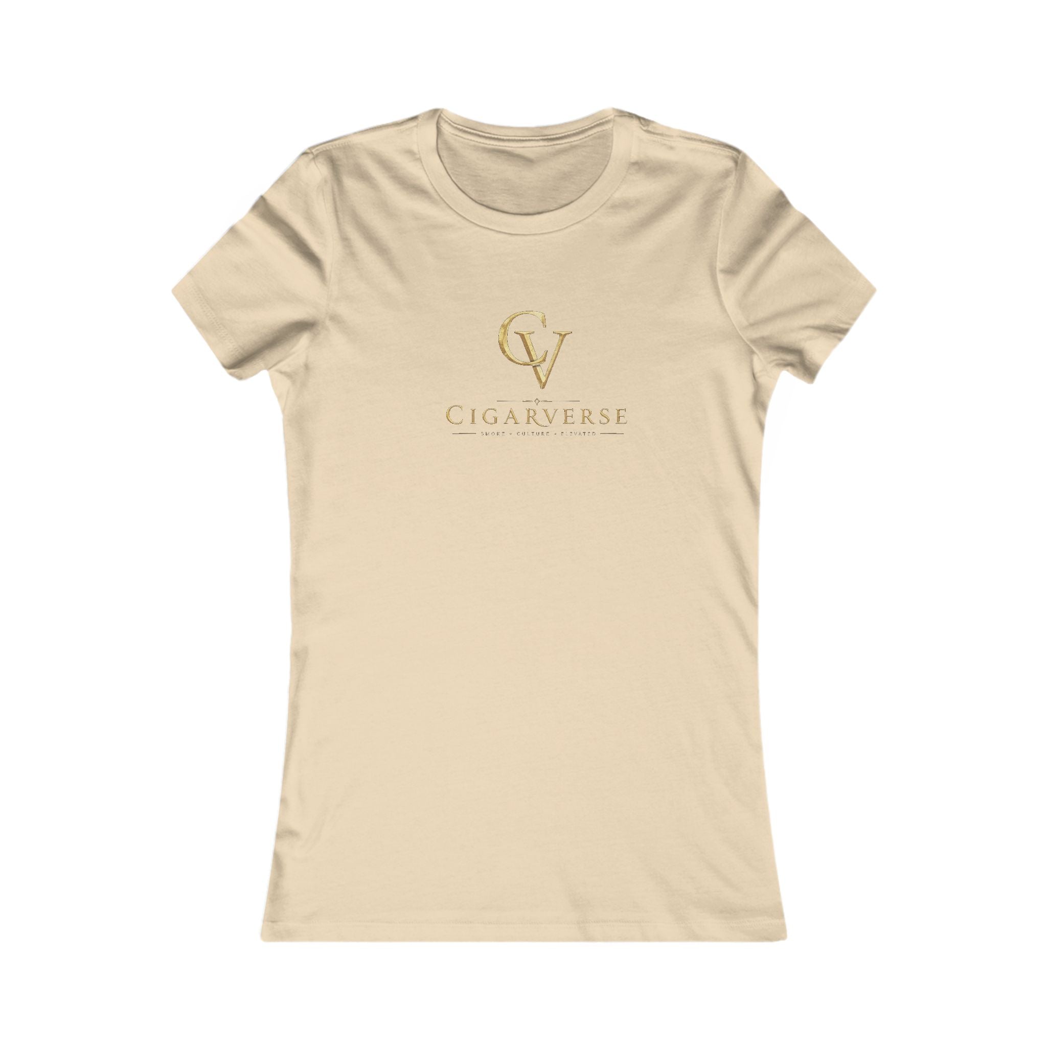 Women's CIGARVERSE Gold CV Logo Tee