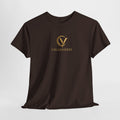 Cigarverse Logo Tee — Gold Emblem Brown Cotton T-Shirt