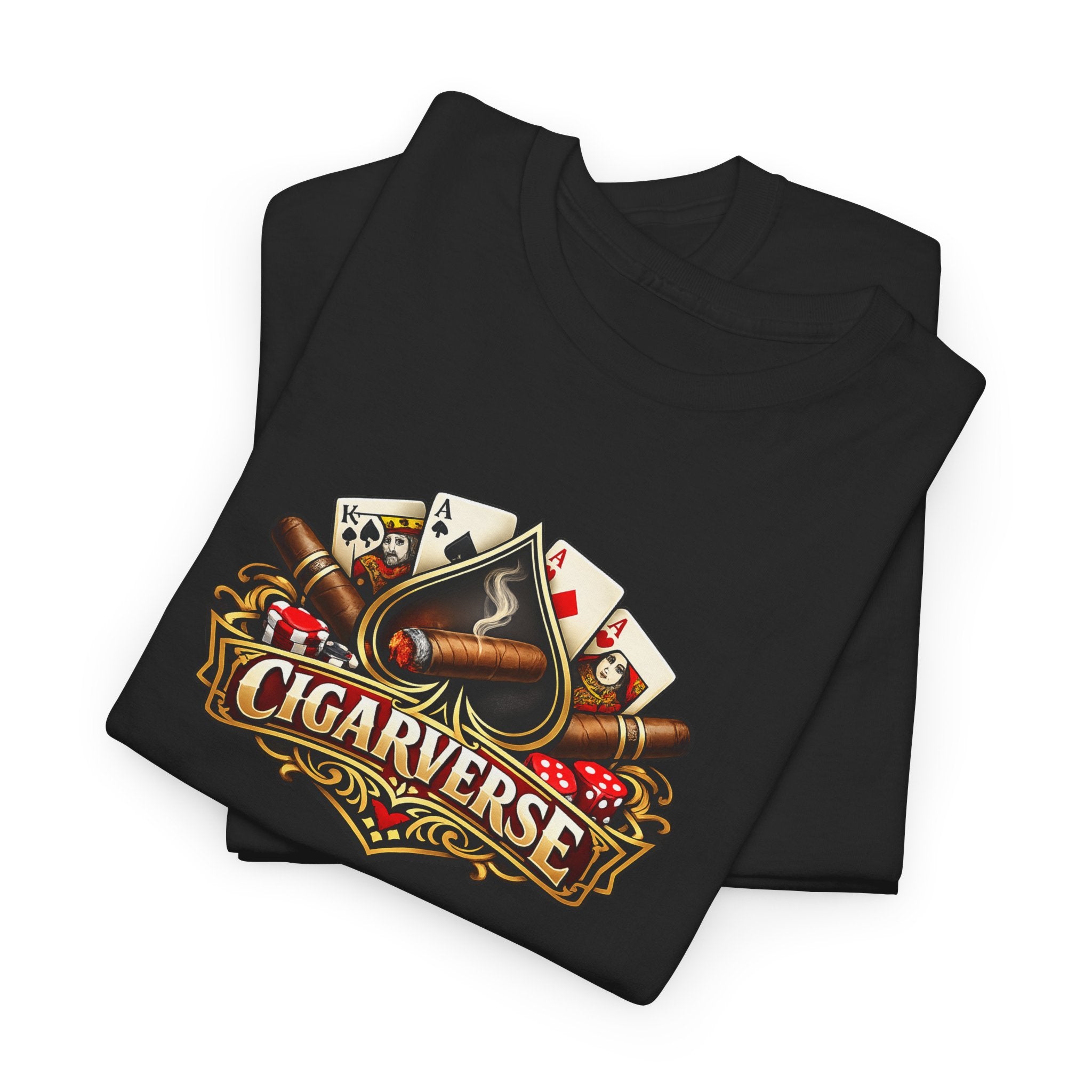 Cigarfest Graphic Tee - Vintage Playing Cards & Cigar Logo