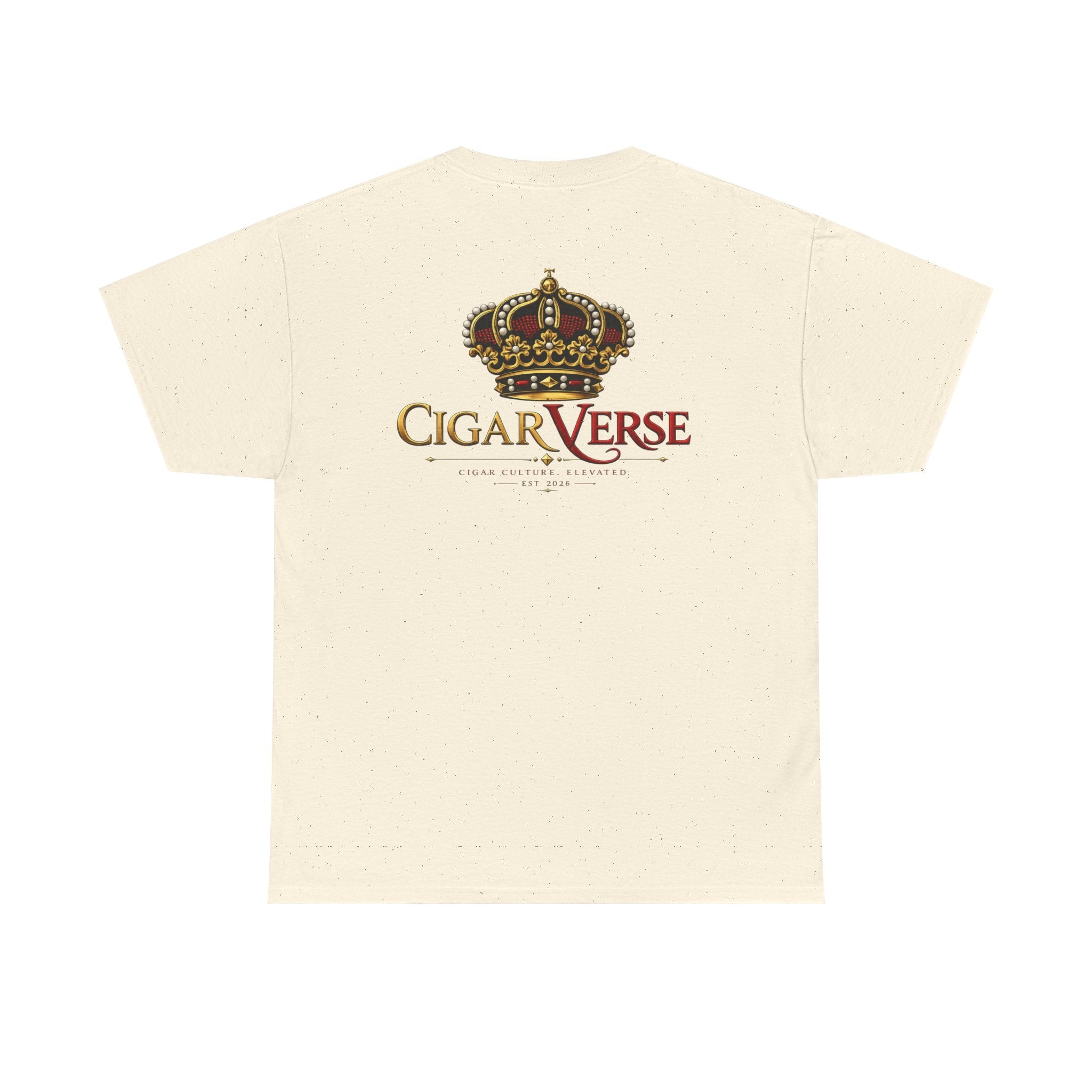 CigarVerse Crown T‑Shirt — Gold Crown Logo Tee for Cigar Lovers