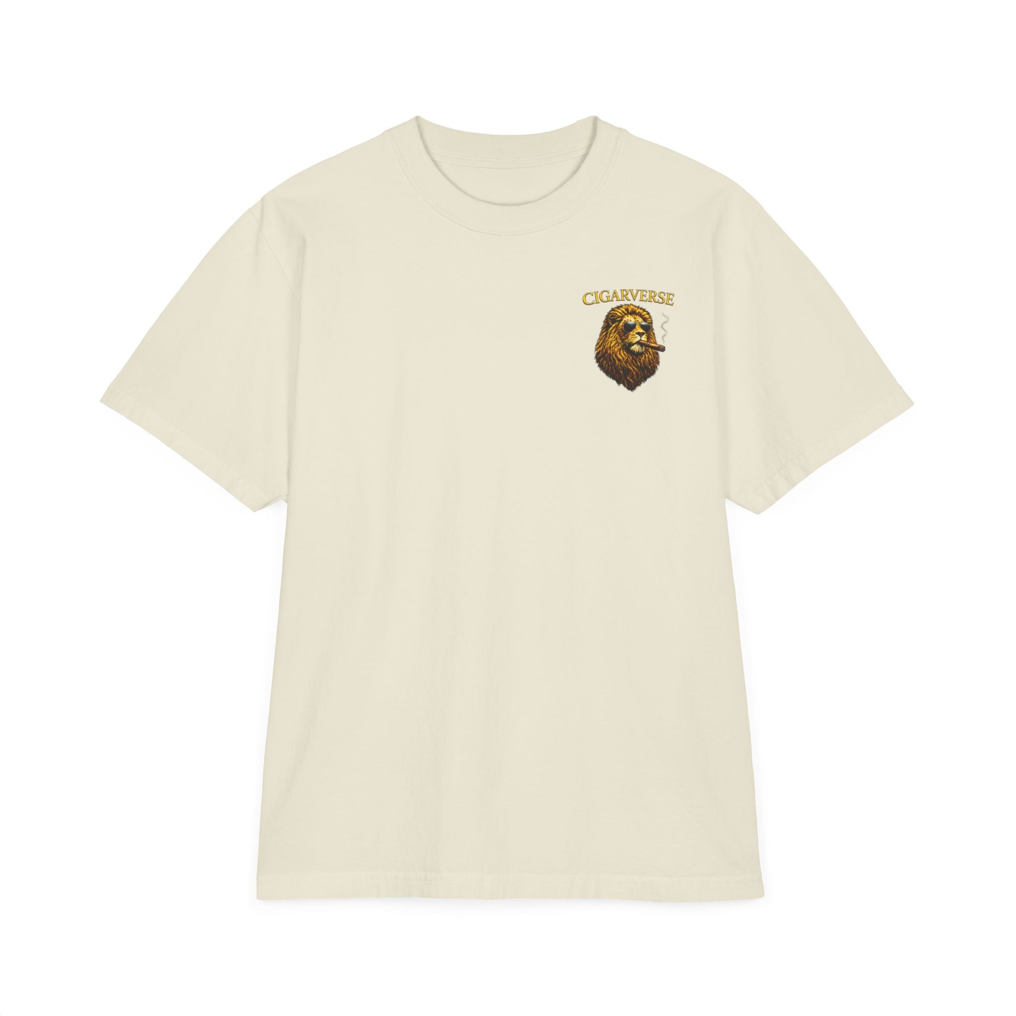 Lion Crest Premium Max Heavyweight T-Shirt – 'CIGARFIRE' Chest Logo Graphic Tee