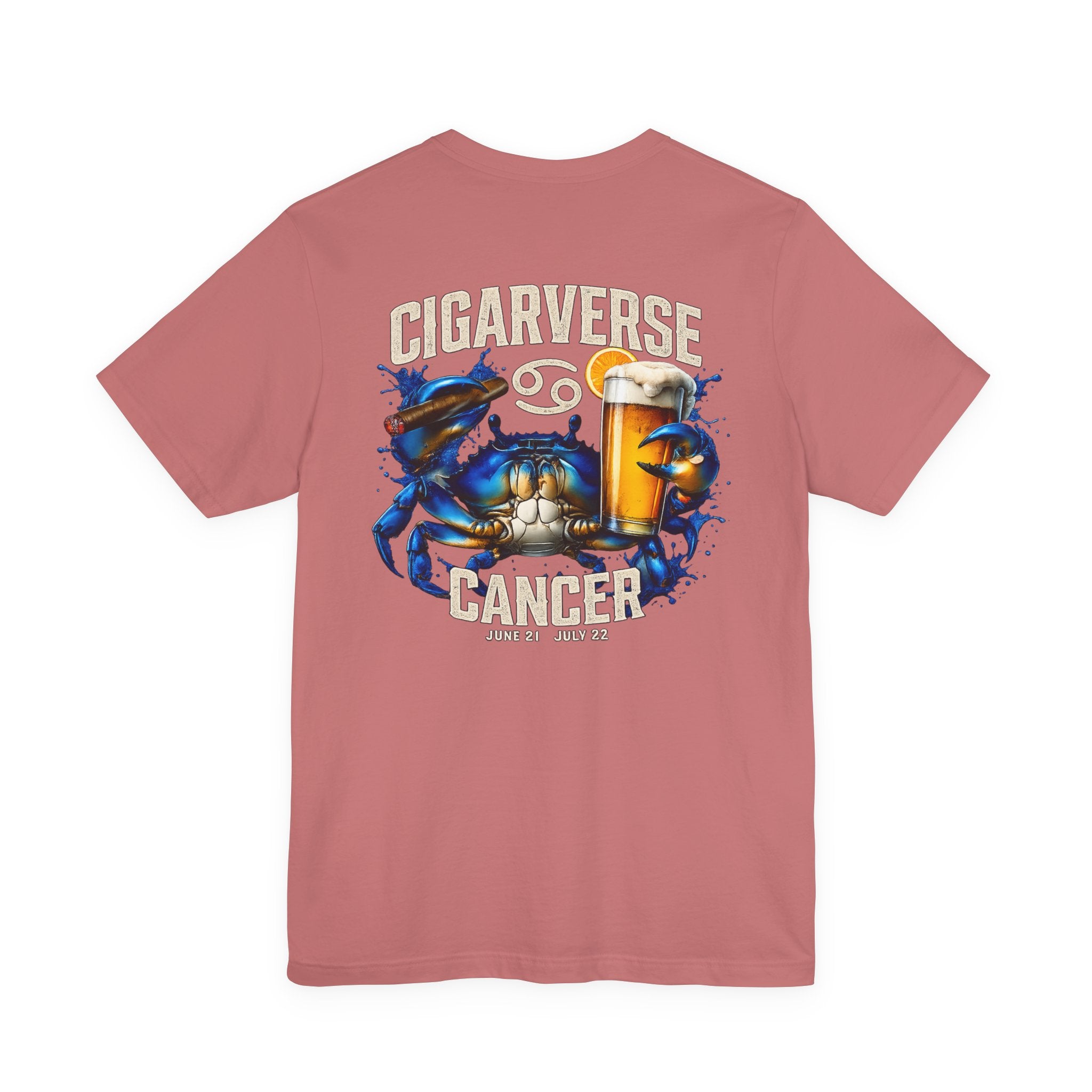 Cancer Zodiac Crab T-Shirt — "Cigarverse" Graphic Tee