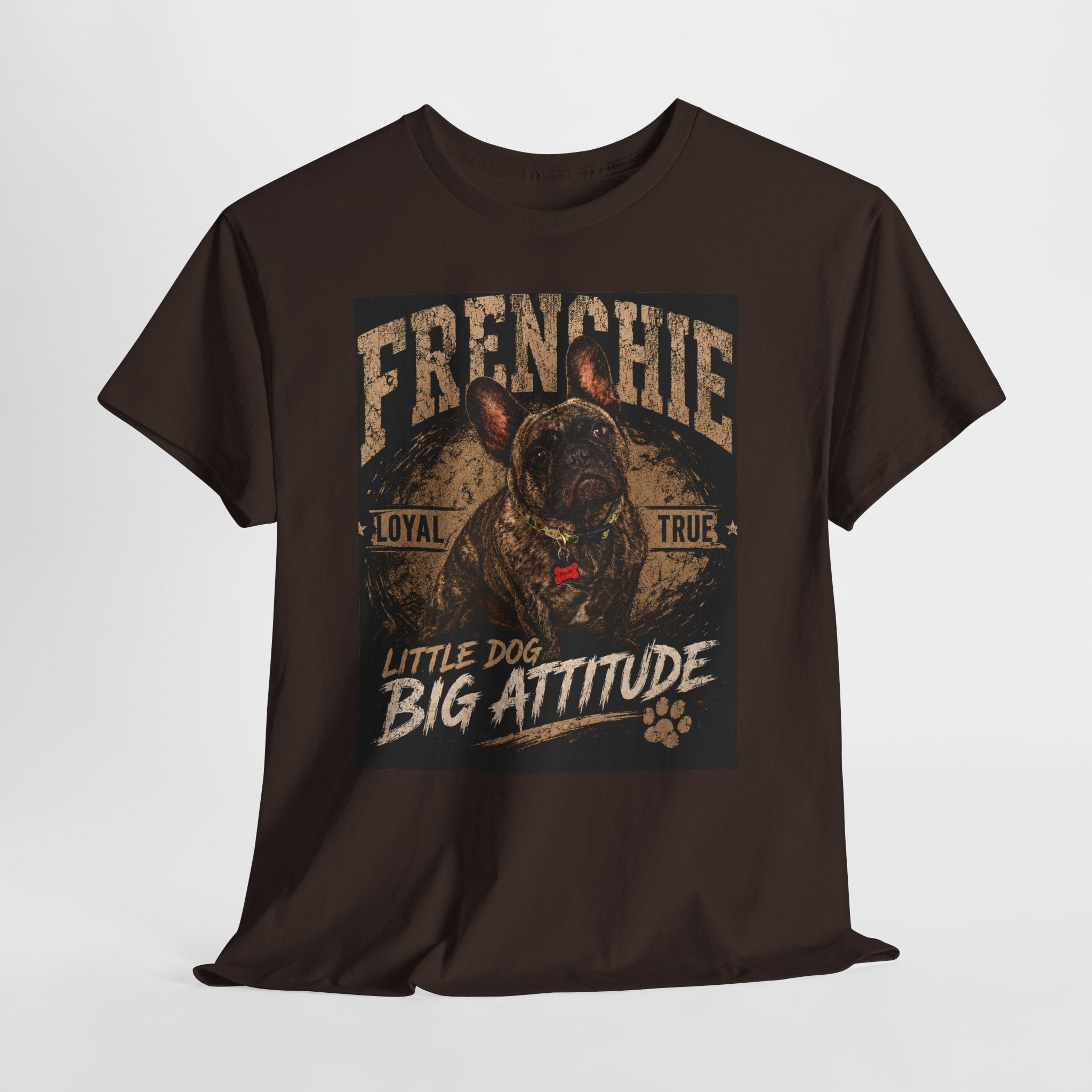 Frenchie Dog T-Shirt - “Little Dog Big Attitude” Retro Graphic Tee