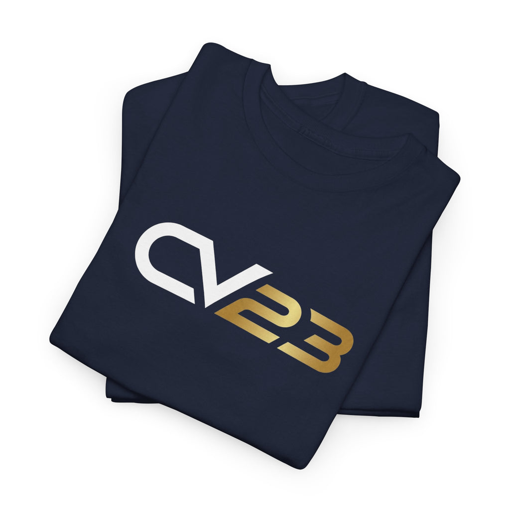 CV23 Logo T-Shirt — Minimalist Black Graphic Tee