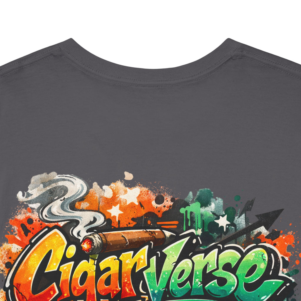 Graphic Tee — 'CigarVerse' Colorful Graffiti Logo T-Shirt