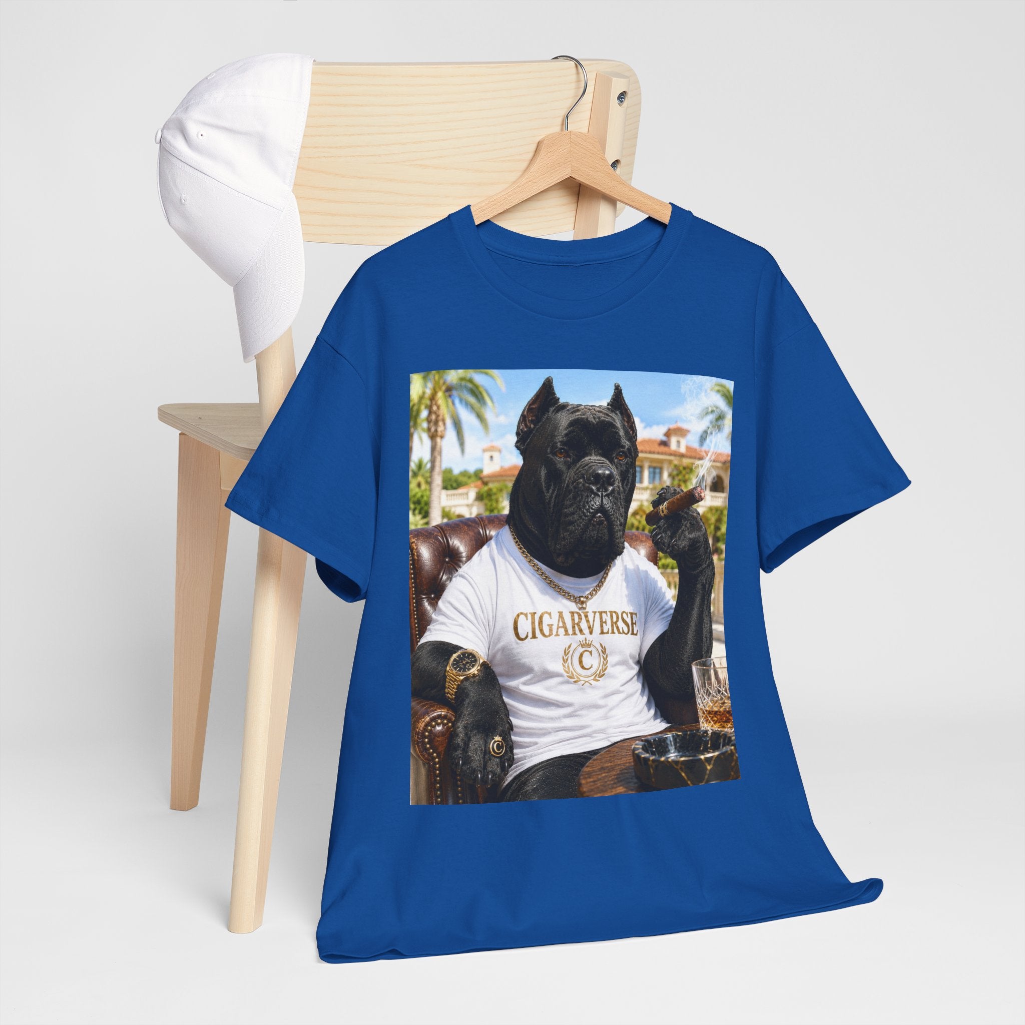 Cigarverse Graphic Tee — Vintage Smoker Dog Artwork