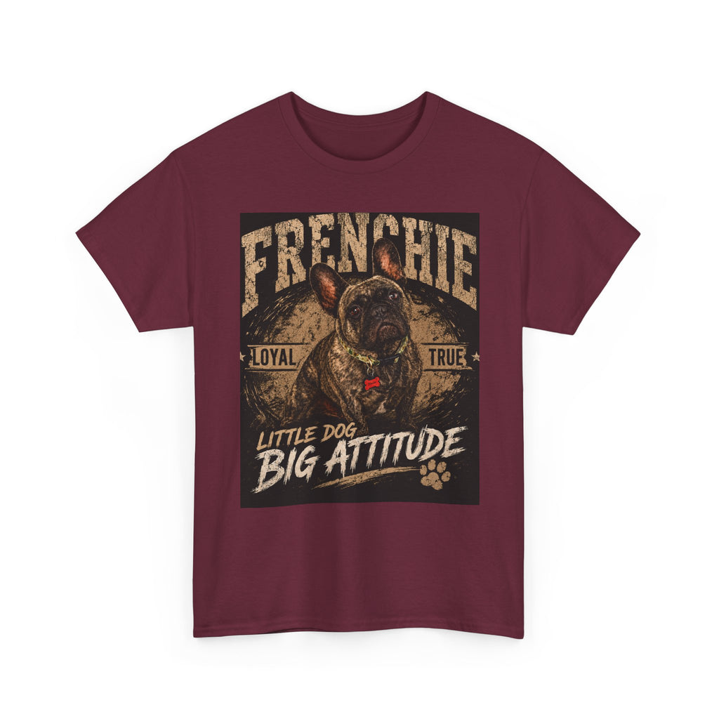 Frenchie Dog T-Shirt - “Little Dog Big Attitude” Retro Graphic Tee