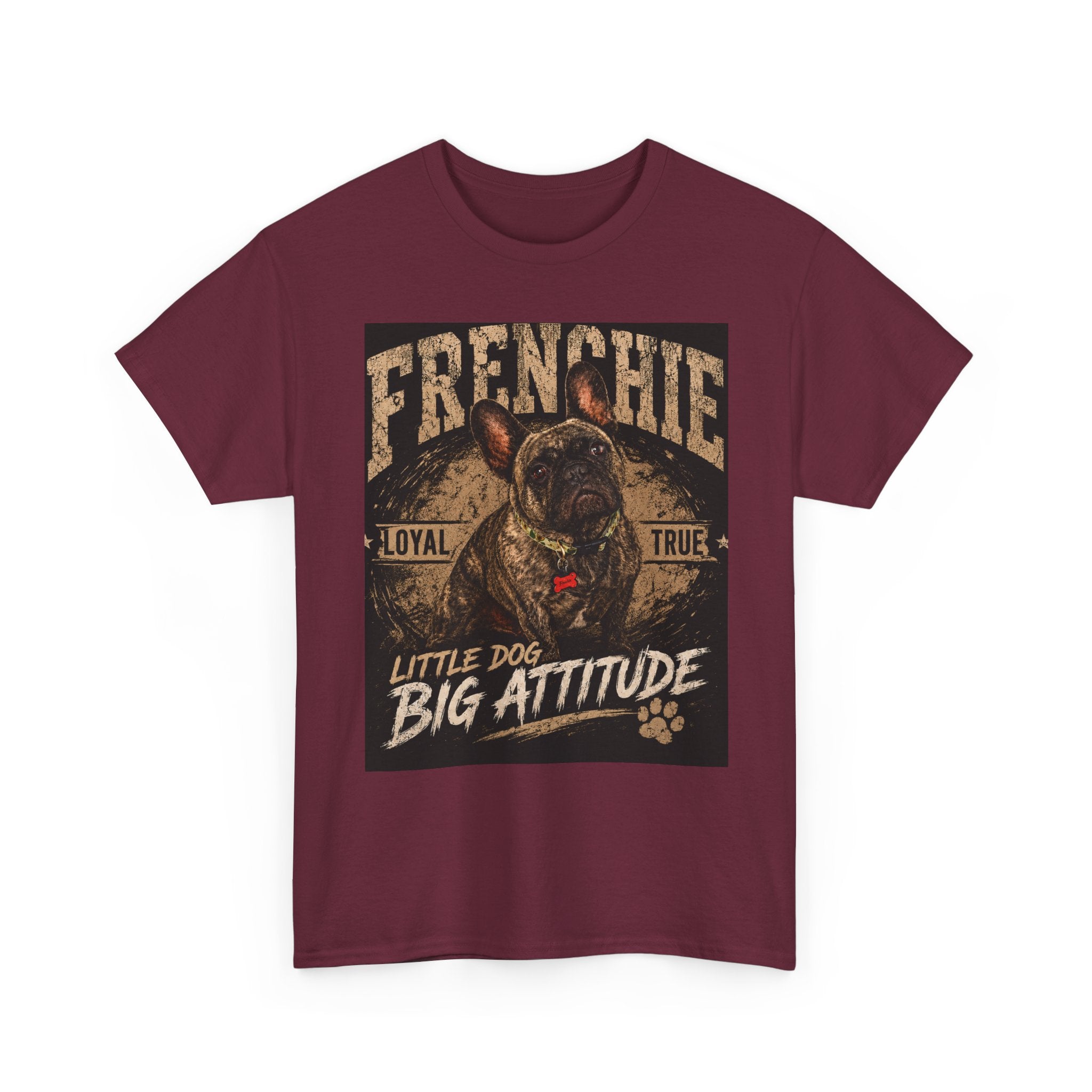 Frenchie Dog T-Shirt - “Little Dog Big Attitude” Retro Graphic Tee
