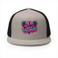 Retro Miami Trucker Cap — "Cigar Verse" Neon Palm Logo