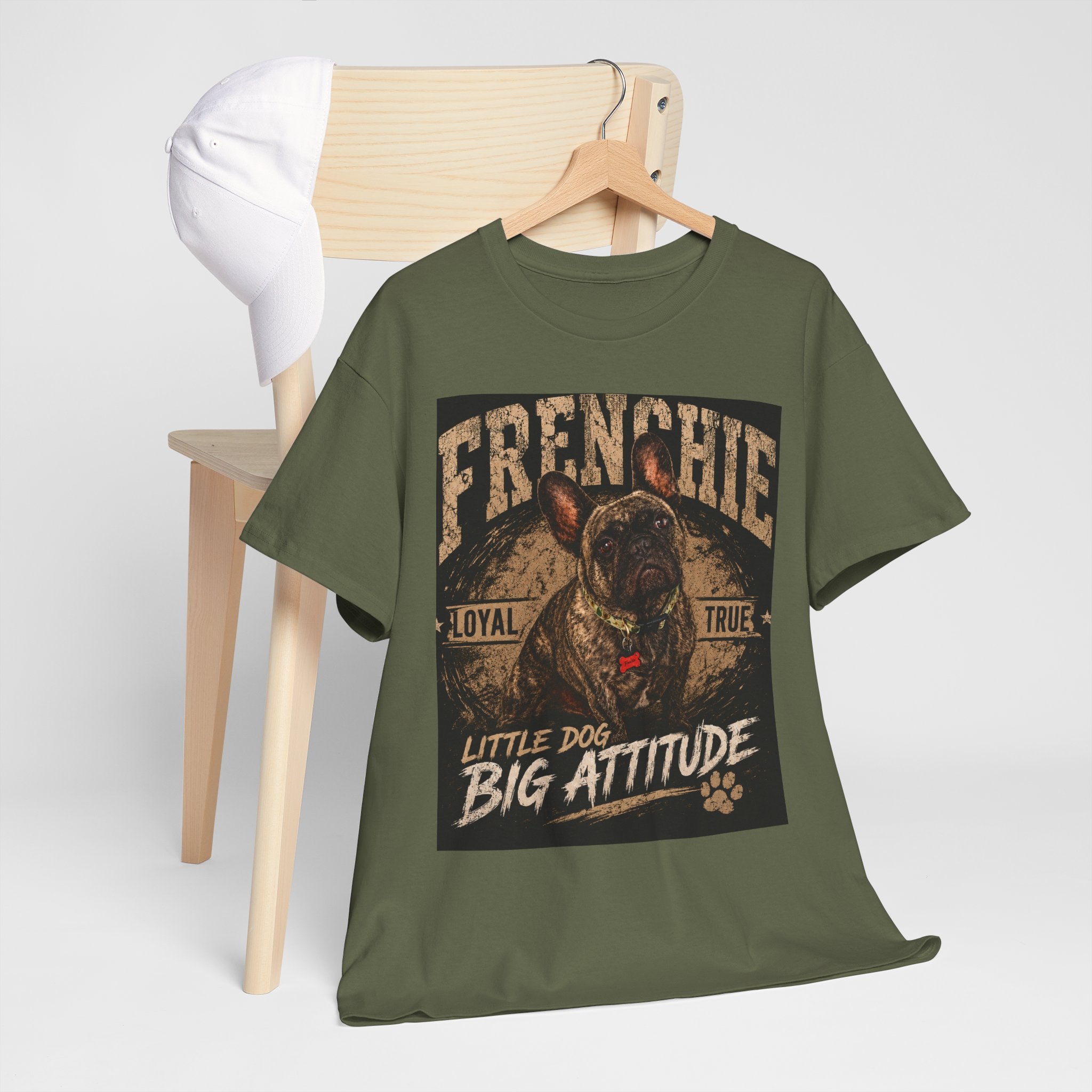 Frenchie Dog T-Shirt - “Little Dog Big Attitude” Retro Graphic Tee