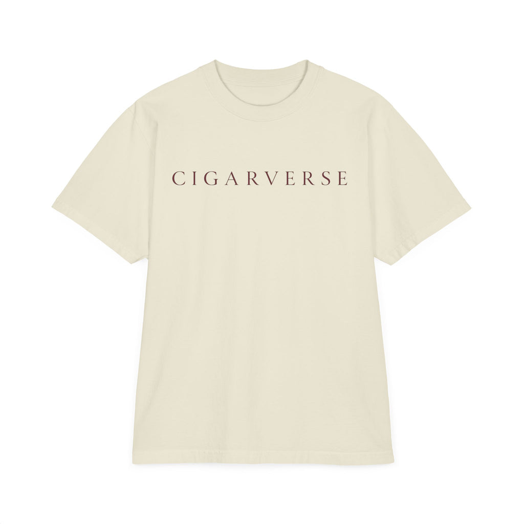 Burgundy Logo Premium Max Heavyweight Cigarverse Minimal Logo T-Shirt