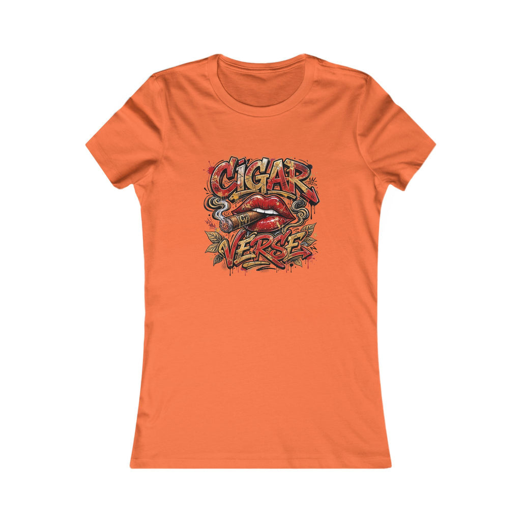 Women's Tee — CIGARVERSE Graphic Lips Vintage Rock Shirt
