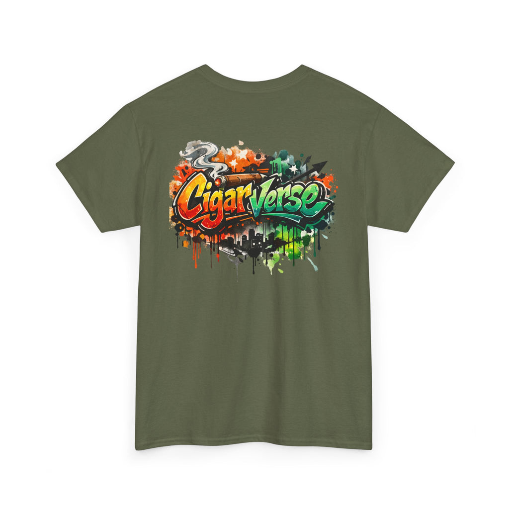 Graphic Tee — 'CigarVerse' Colorful Graffiti Logo T-Shirt
