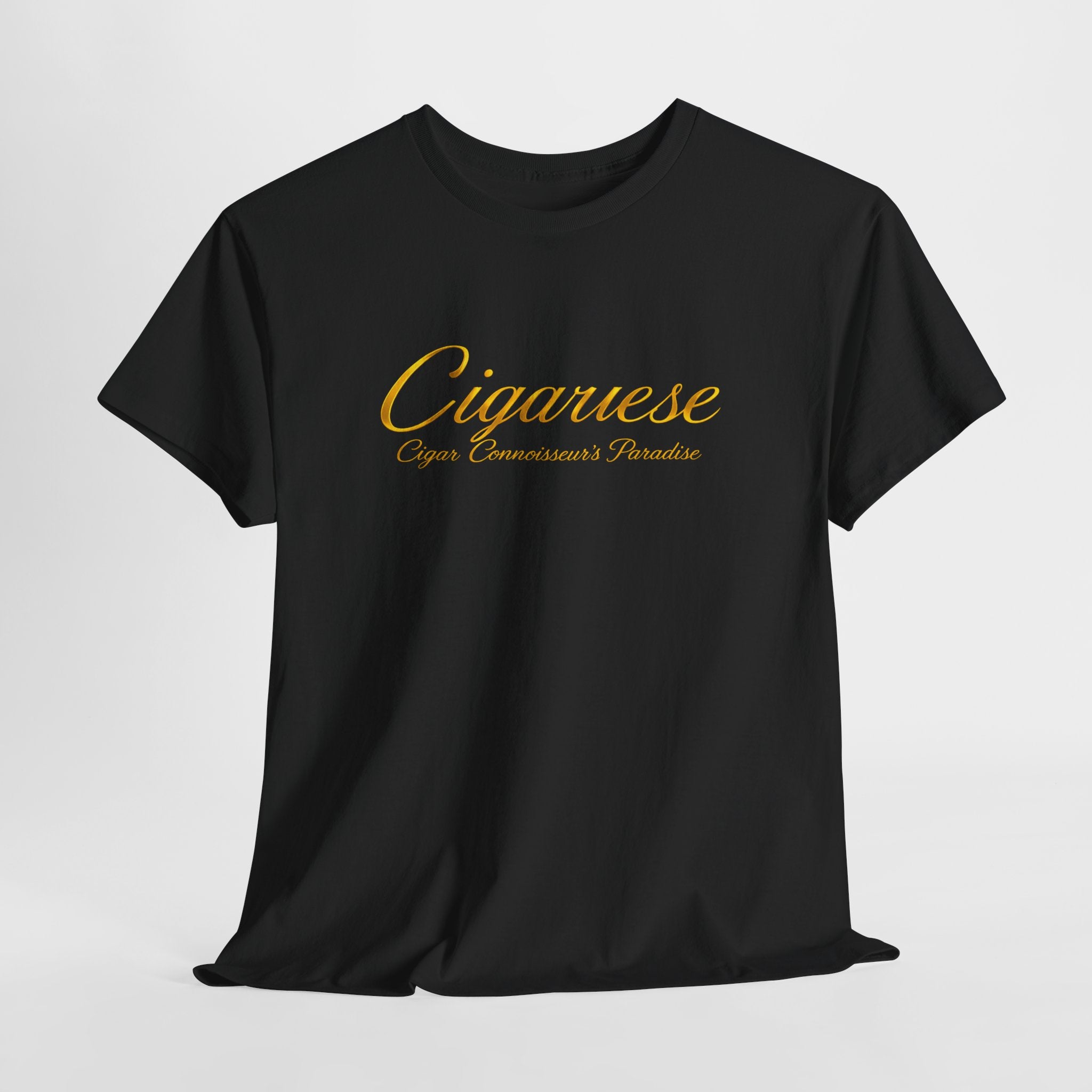 Cigarverse 'Cigar Connoisseurs Paradise’ Gold Logo T-Shirt