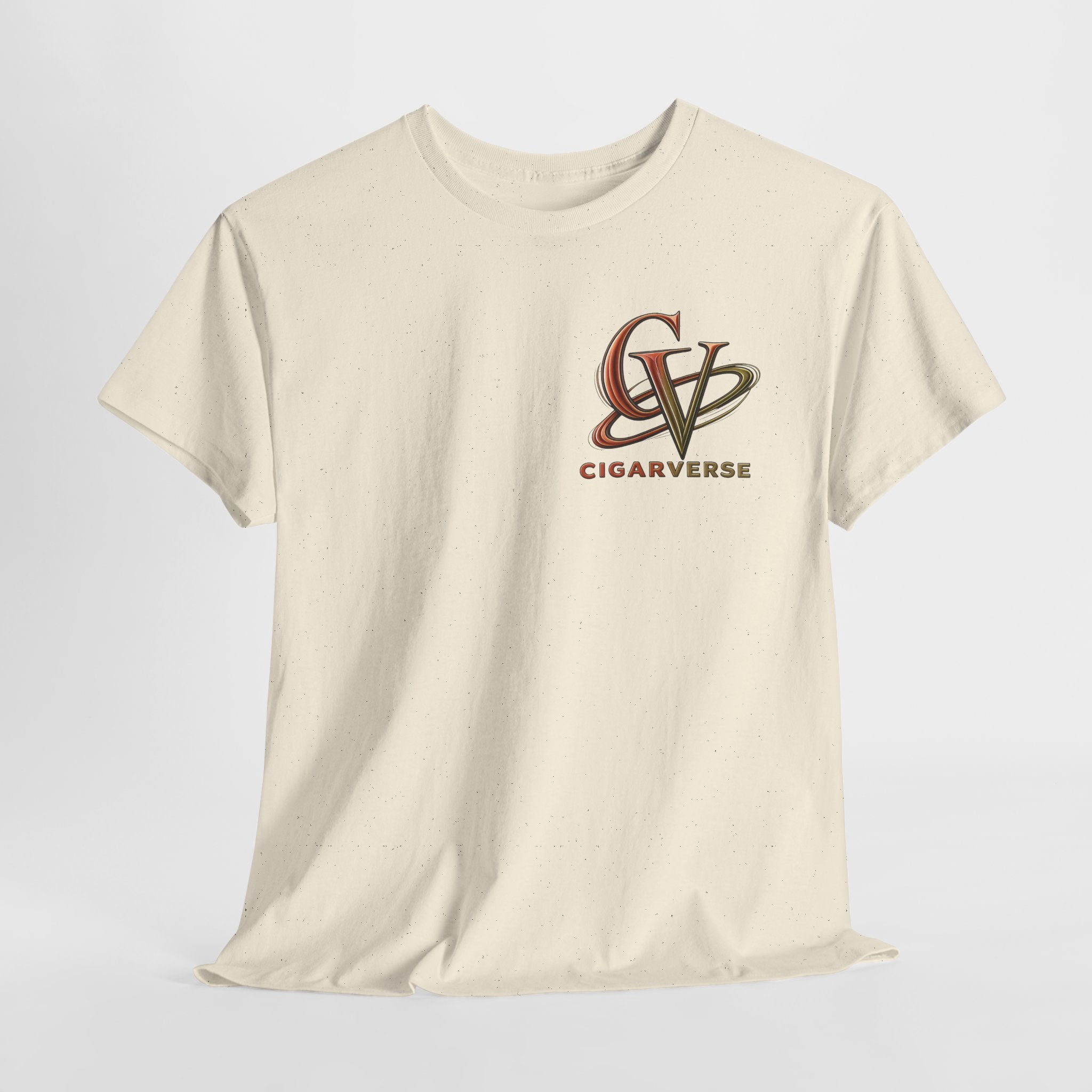 CIGARVERSE Tee — Vintage Script Chest Print Cotton T-Shirt