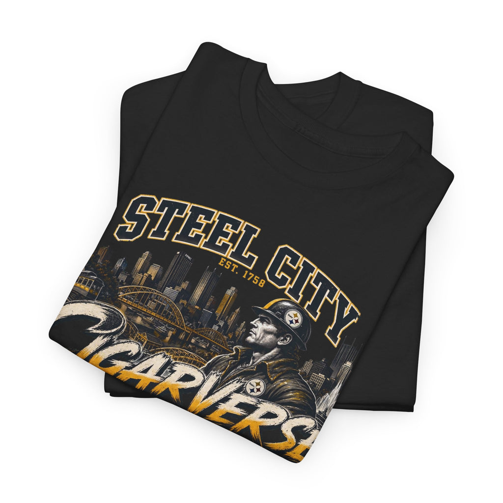 Unisex Steel City Cigarverse Tee — Vintage Skyline Graphic T‑Shirt for Cigar Lovers