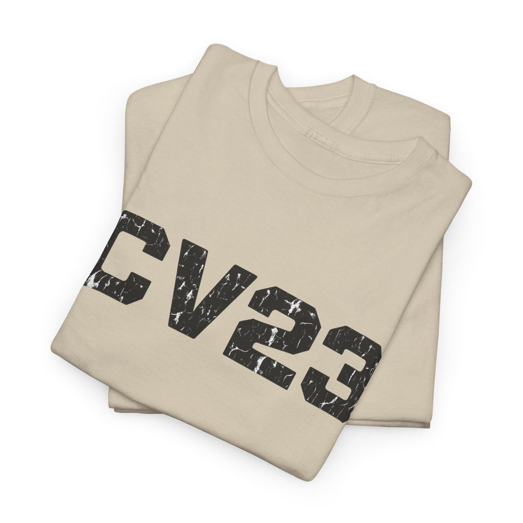 Black CV23 Logo Vintage Military-Style Tee