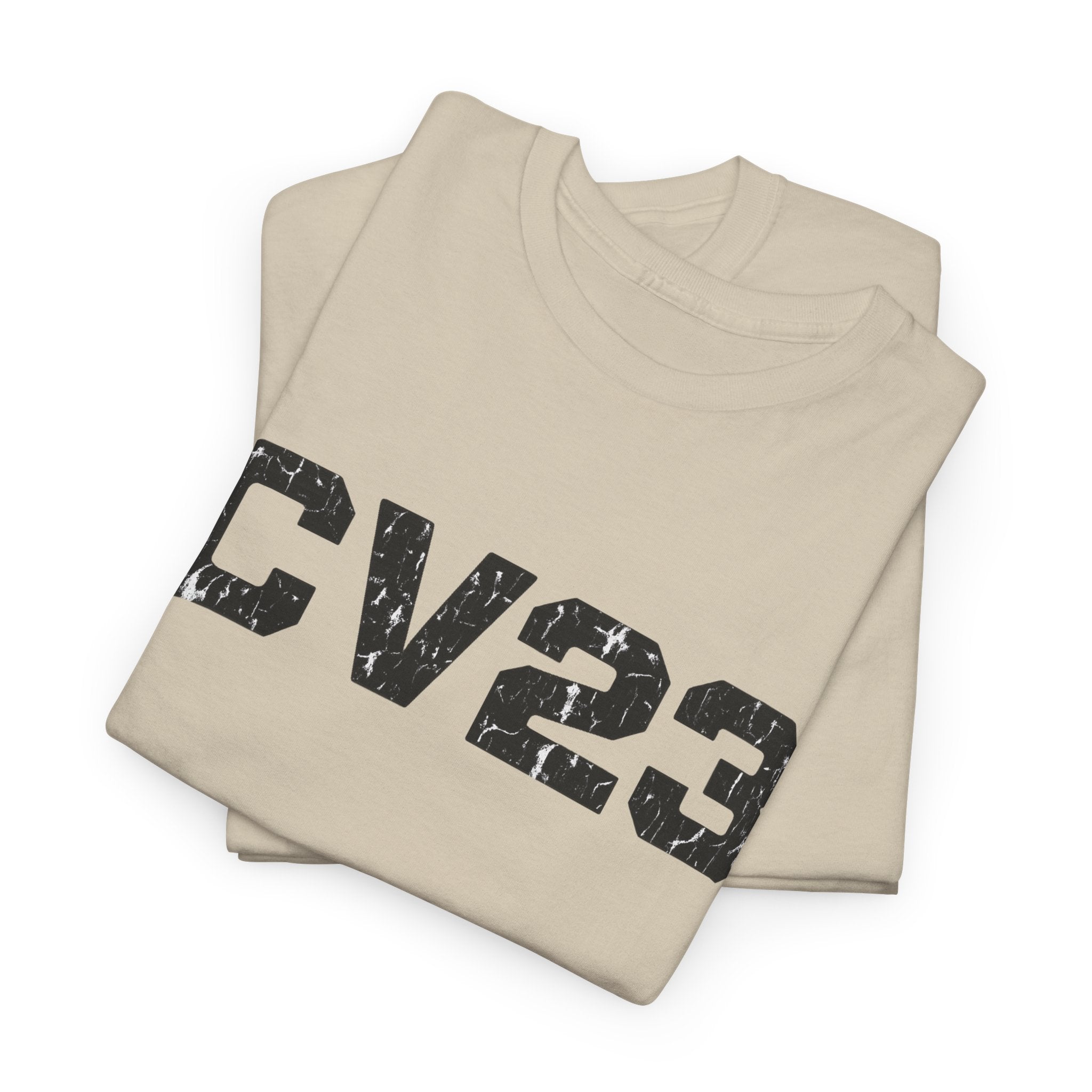 Black CV23 Logo Vintage Military-Style Tee