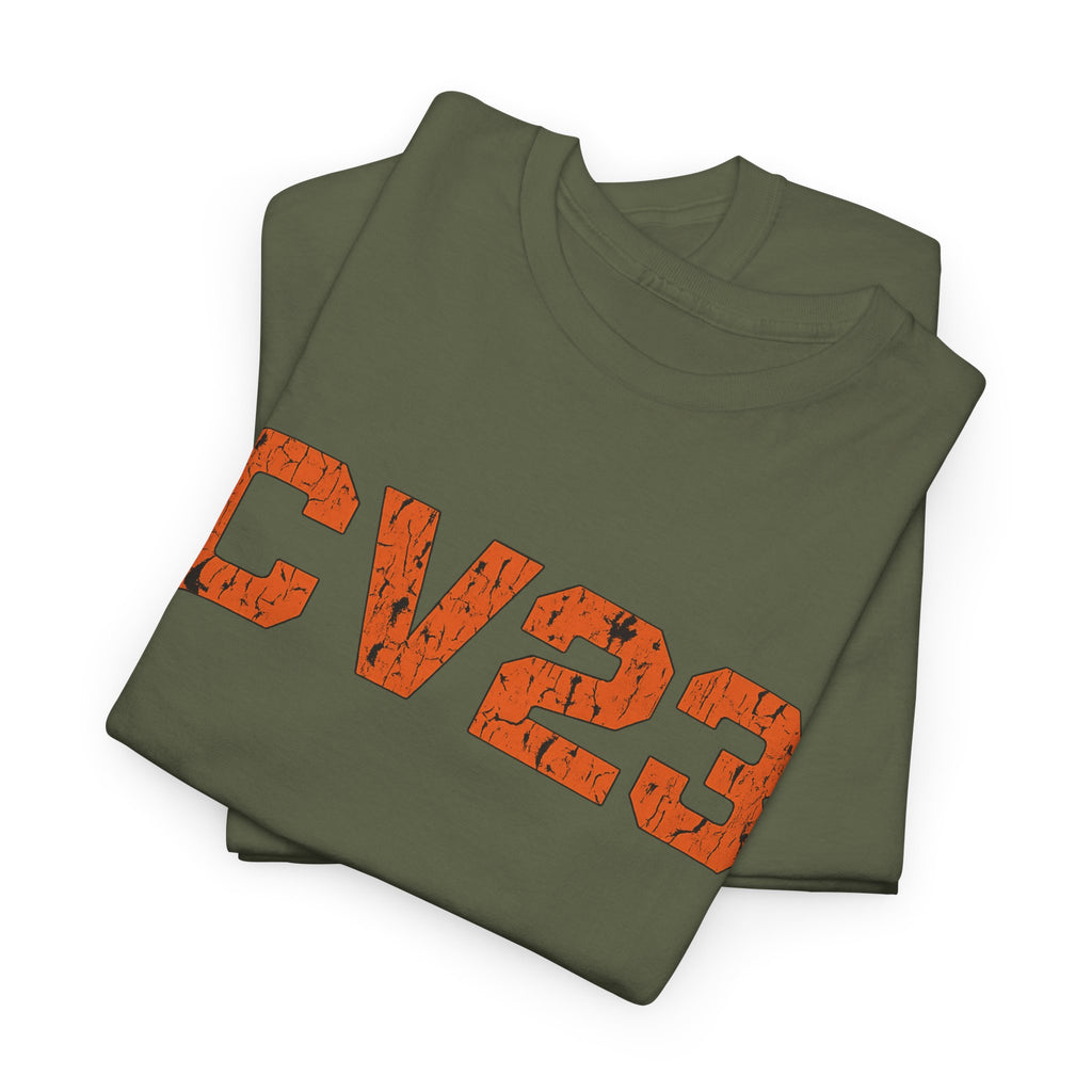 CV23 Distressed Graphic Tee — Military-Inspired Vintage Logo T-Shirt