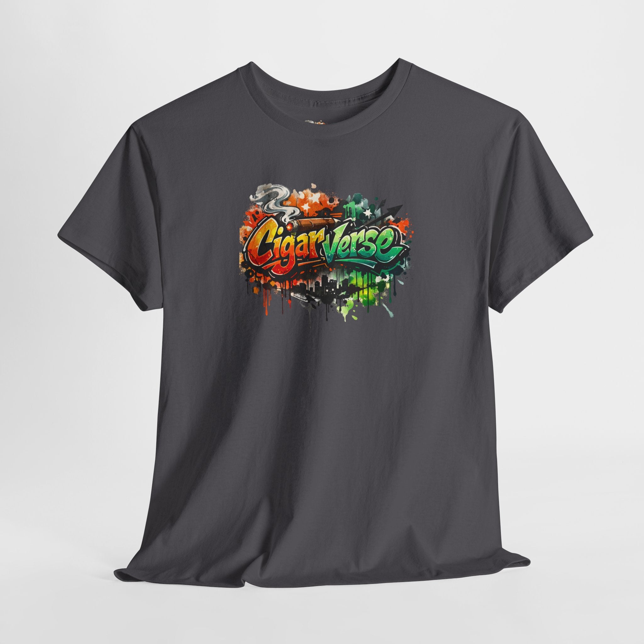 CigarVerse Graffiti Tee - Colorful Art Logo T-Shirt