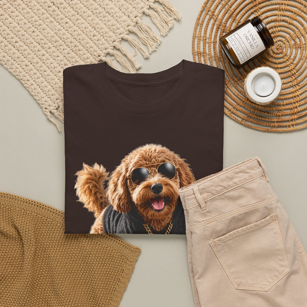 Cute Doodle Dog Photo T-Shirt — Playful Puppy Portrait Tee