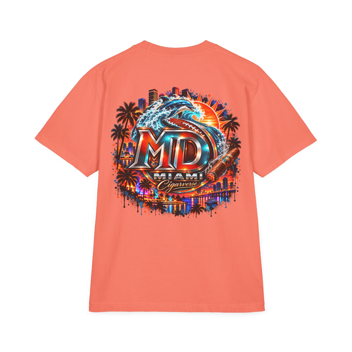 Miami Vibes Graphic T-Shirt — Retro Sunset Surf Logo
