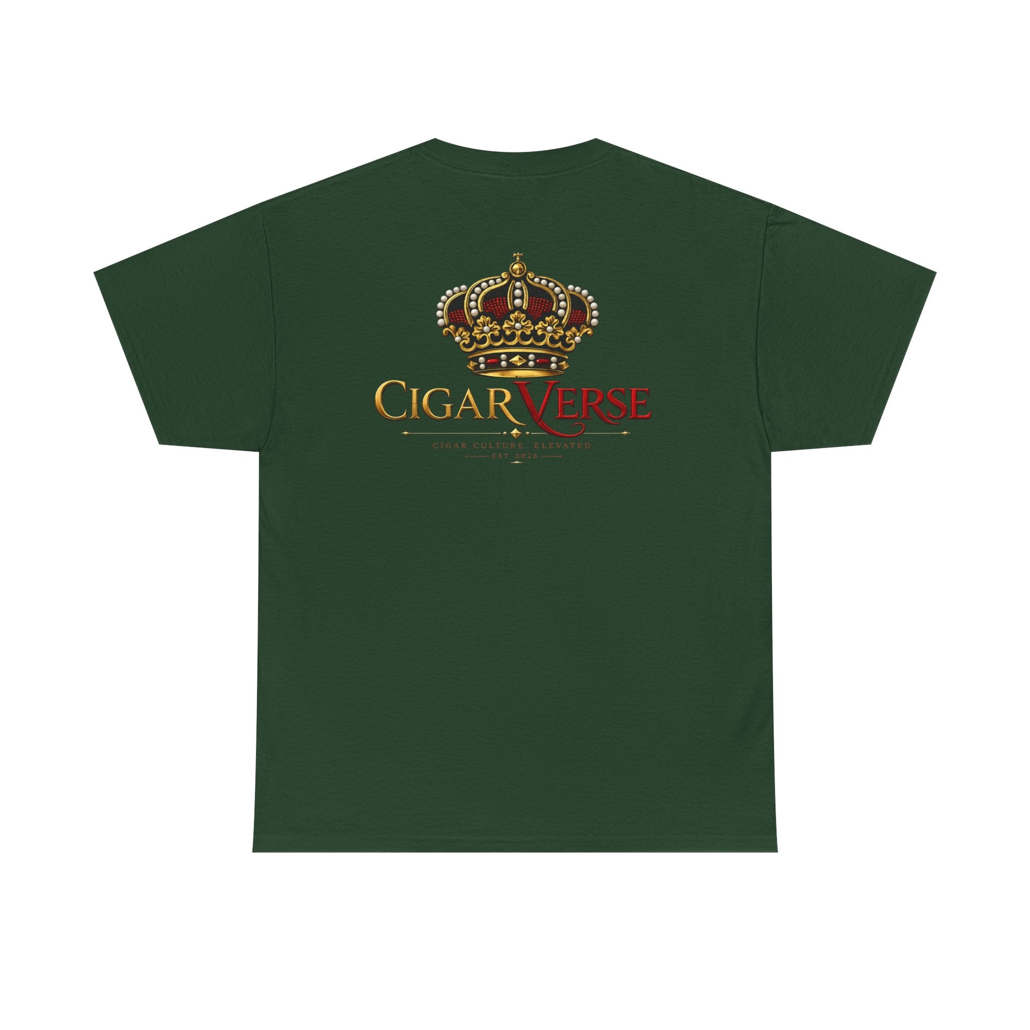CigarVerse Crown T‑Shirt — Gold Crown Logo Tee for Cigar Lovers