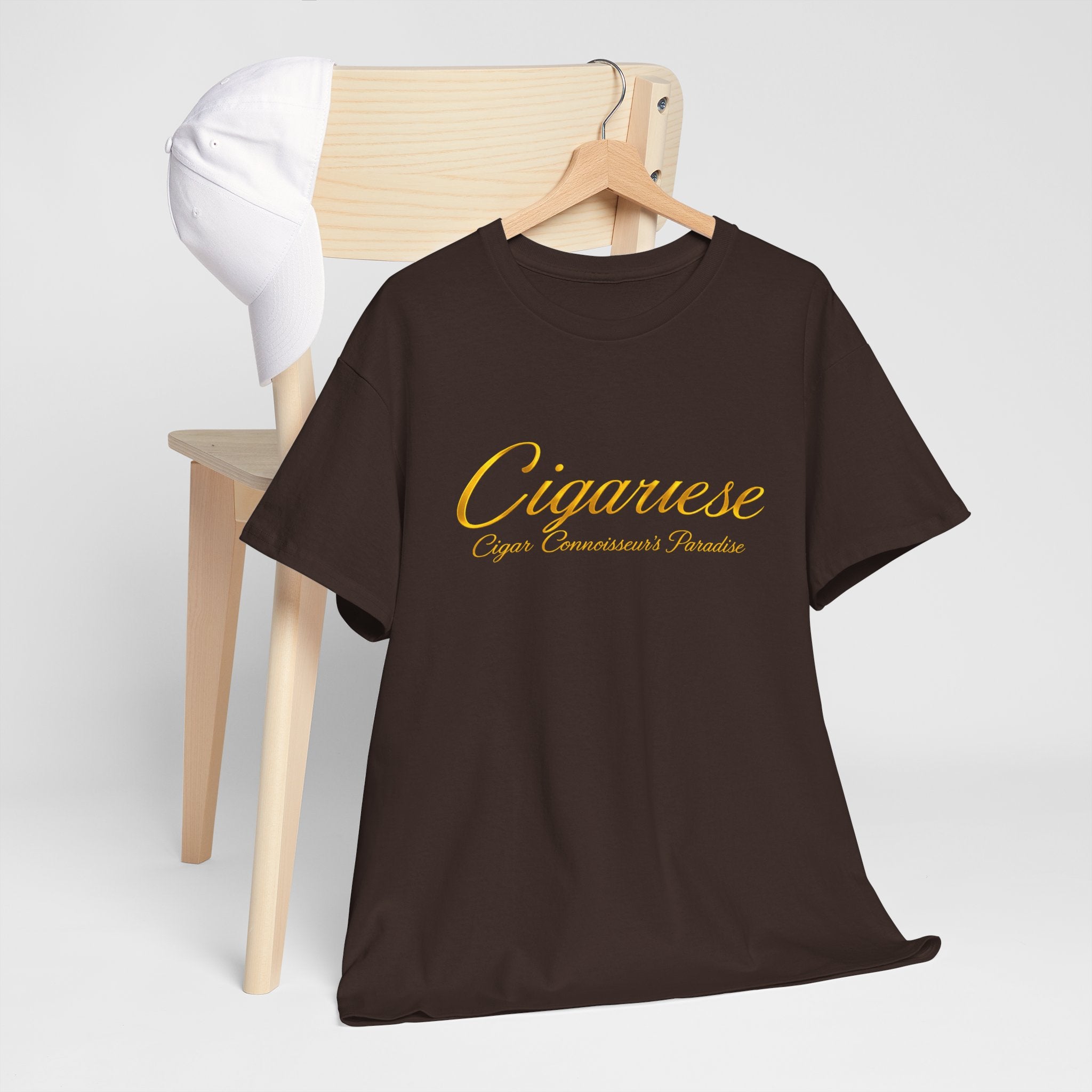 Cigarverse 'Cigar Connoisseurs Paradise’ Gold Logo T-Shirt