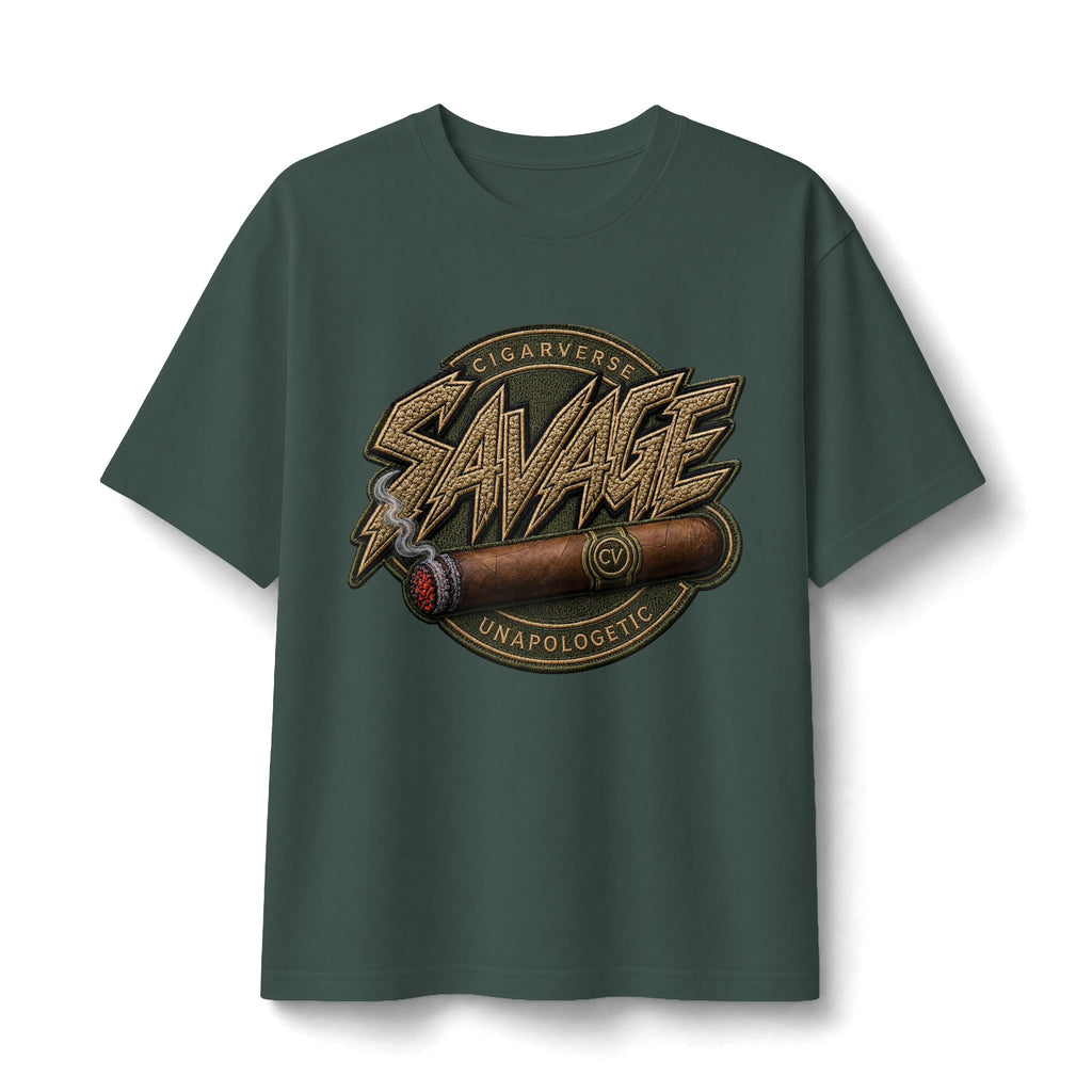 Savage Cigar Club Tee — 'Savage' Cigar Graphic Heavyweight T-Shirt