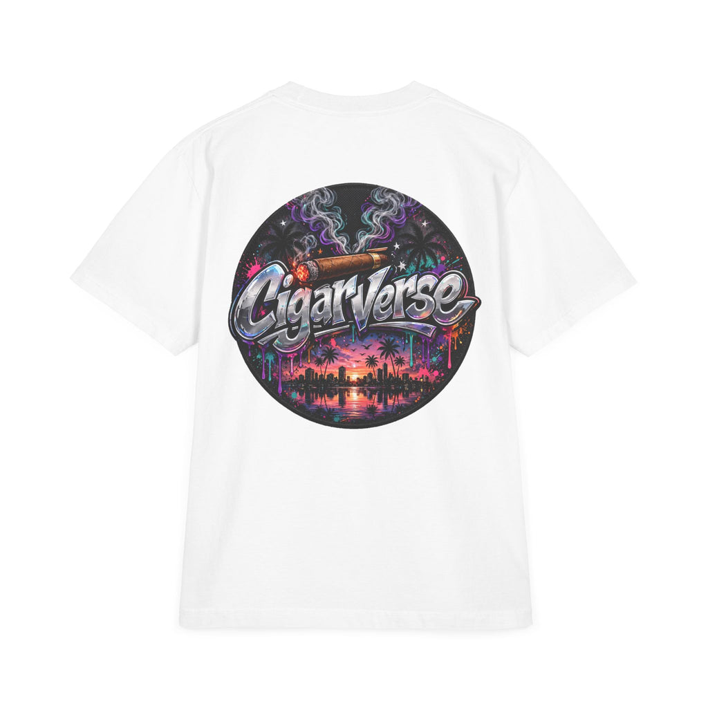 Oversized Premium CigarVerse Graphic T-Shirt — Sunset Cigar Lounge Tee