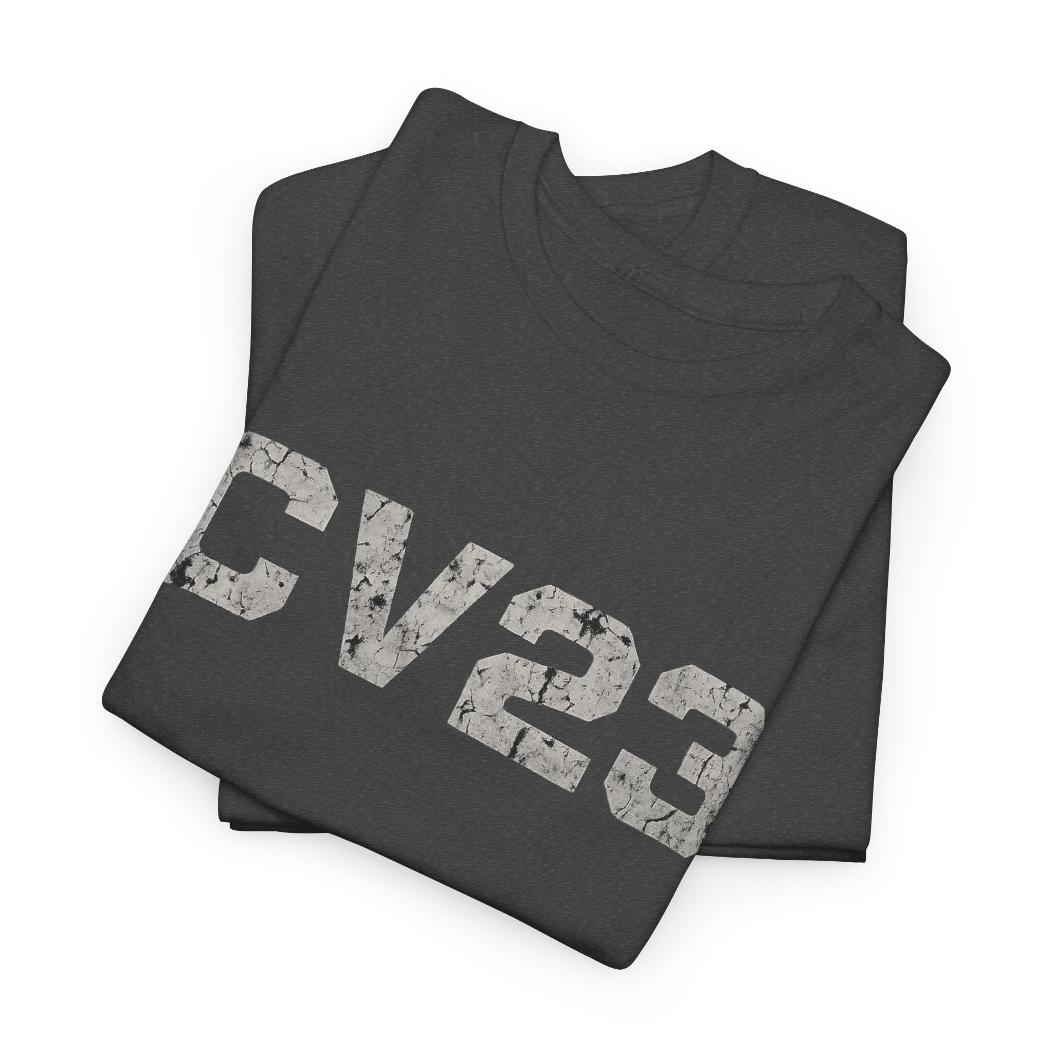 White CV23 Logo T-Shirt — Minimal Graphic Tee