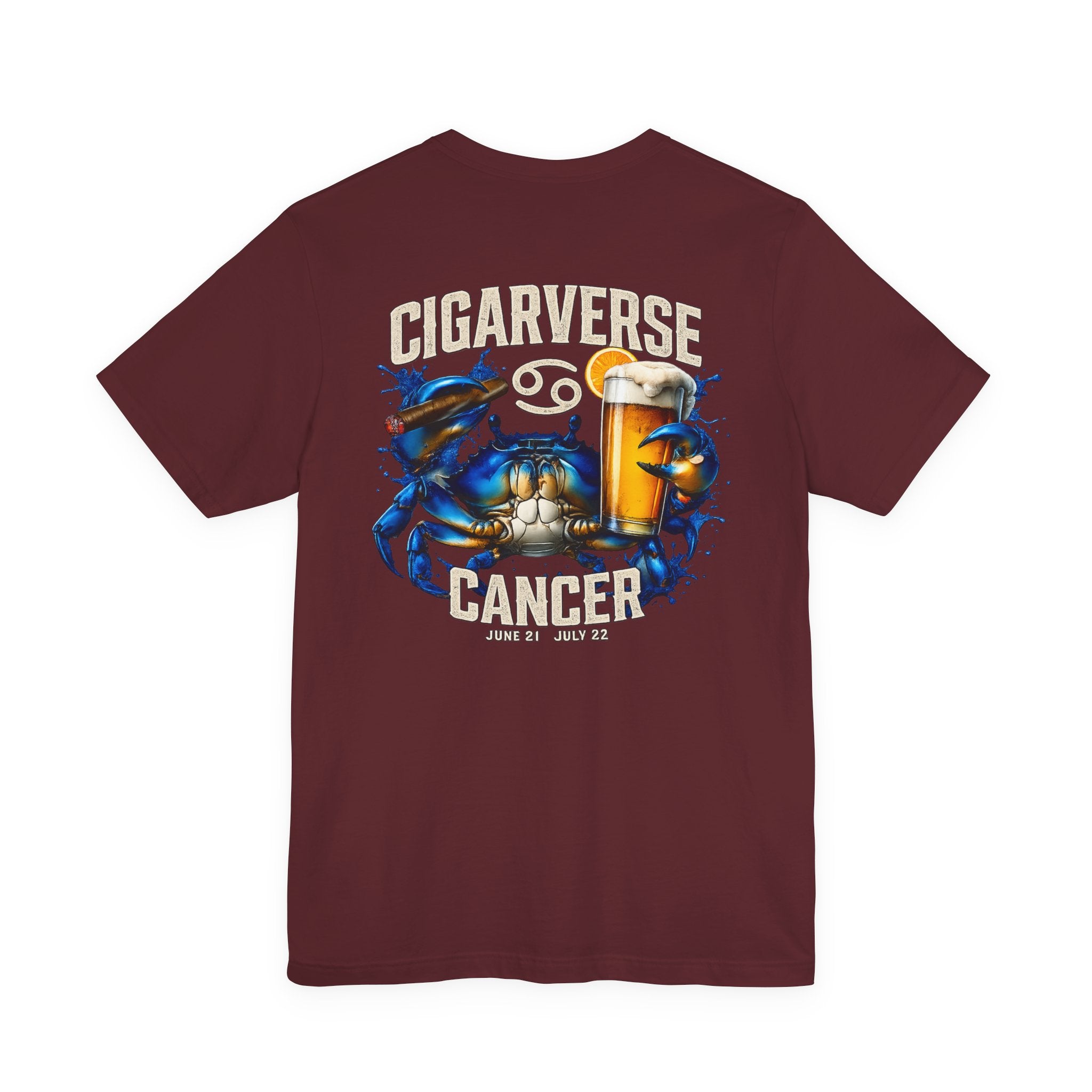 Cancer Zodiac Crab T-Shirt — "Cigarverse" Graphic Tee