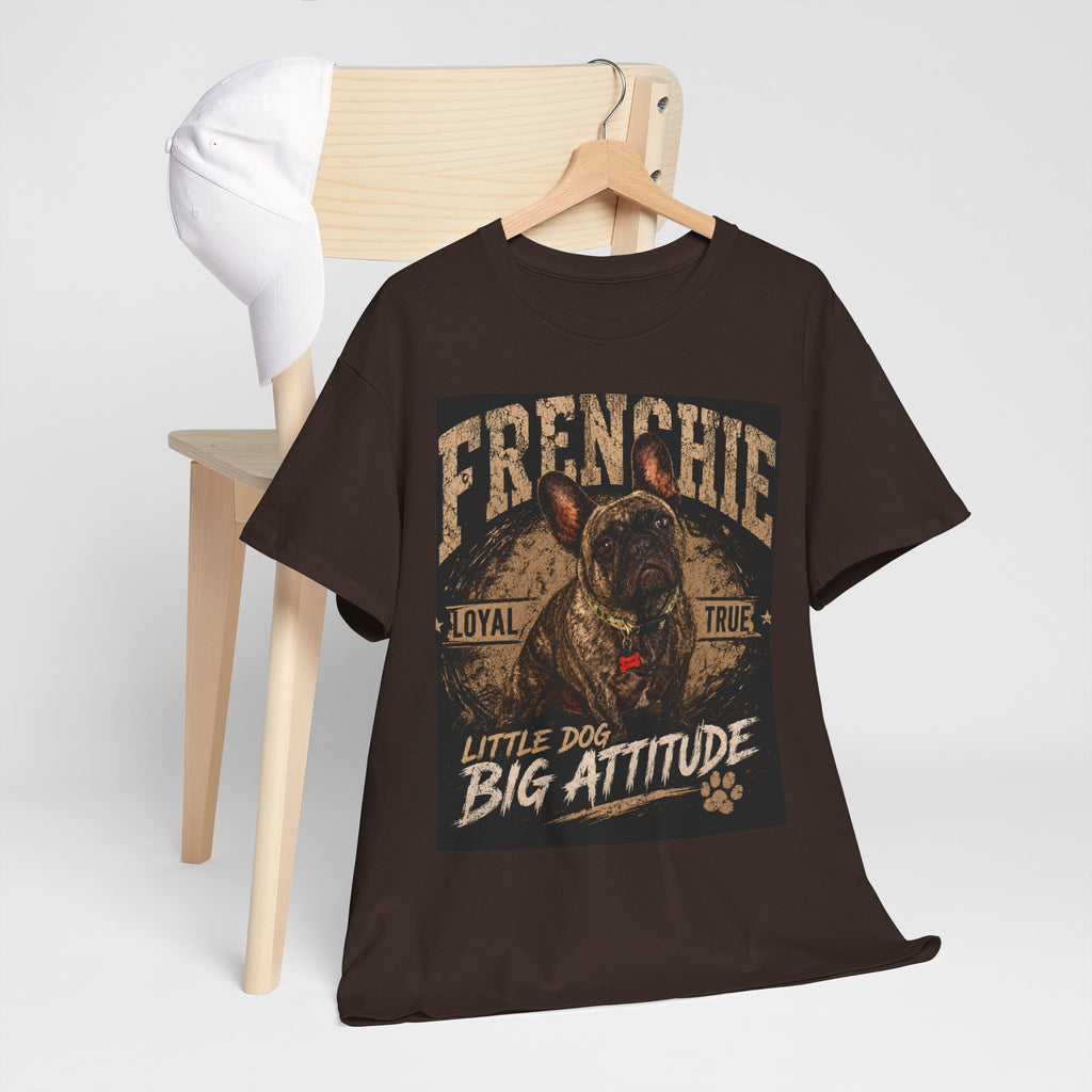 Frenchie Dog T-Shirt - “Little Dog Big Attitude” Retro Graphic Tee