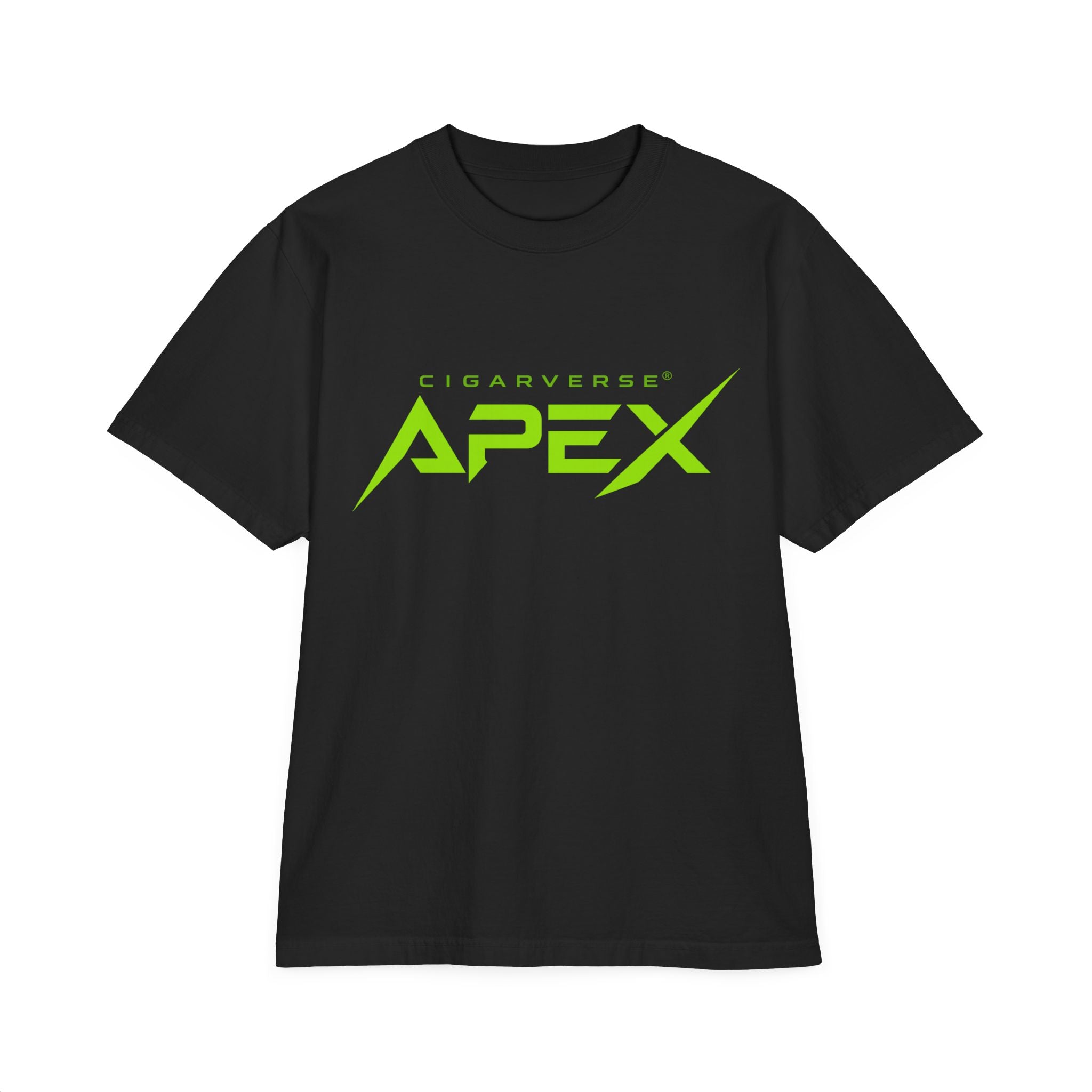 Apex Logo Premium Max Heavyweight T-Shirt — Neon Green Gaming Graphic Tee
