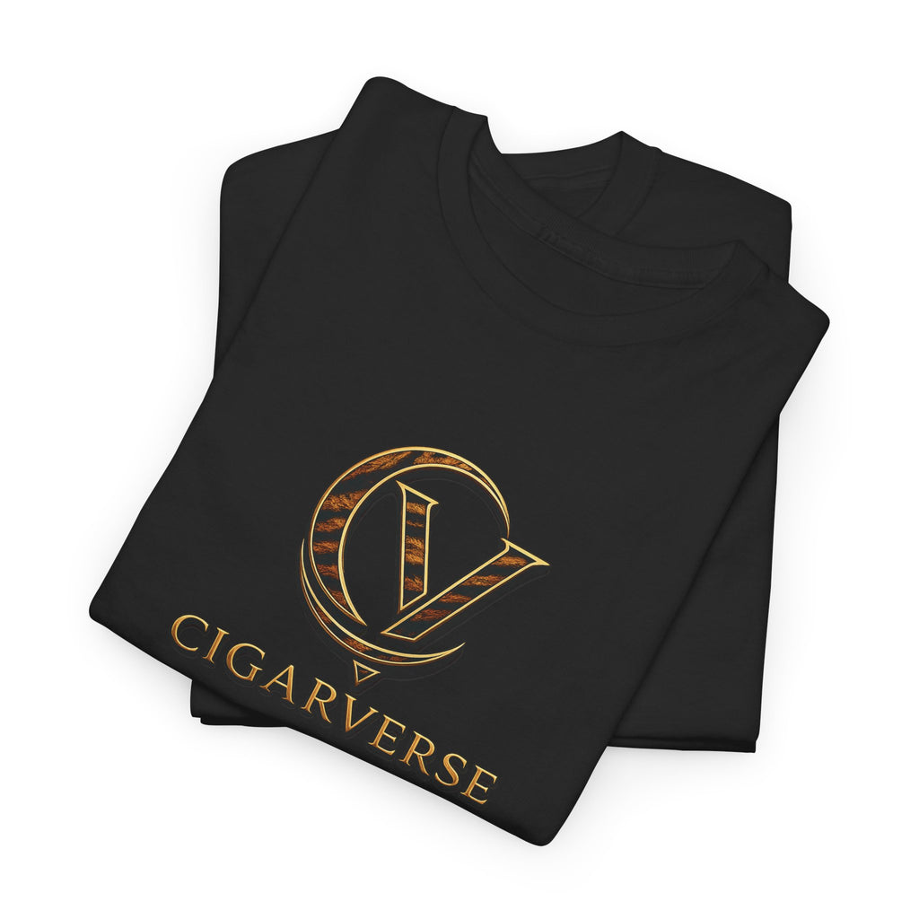 Cigarverse Tiger Stripe Logo Tee – Men's Black Graphic T-Shirt
